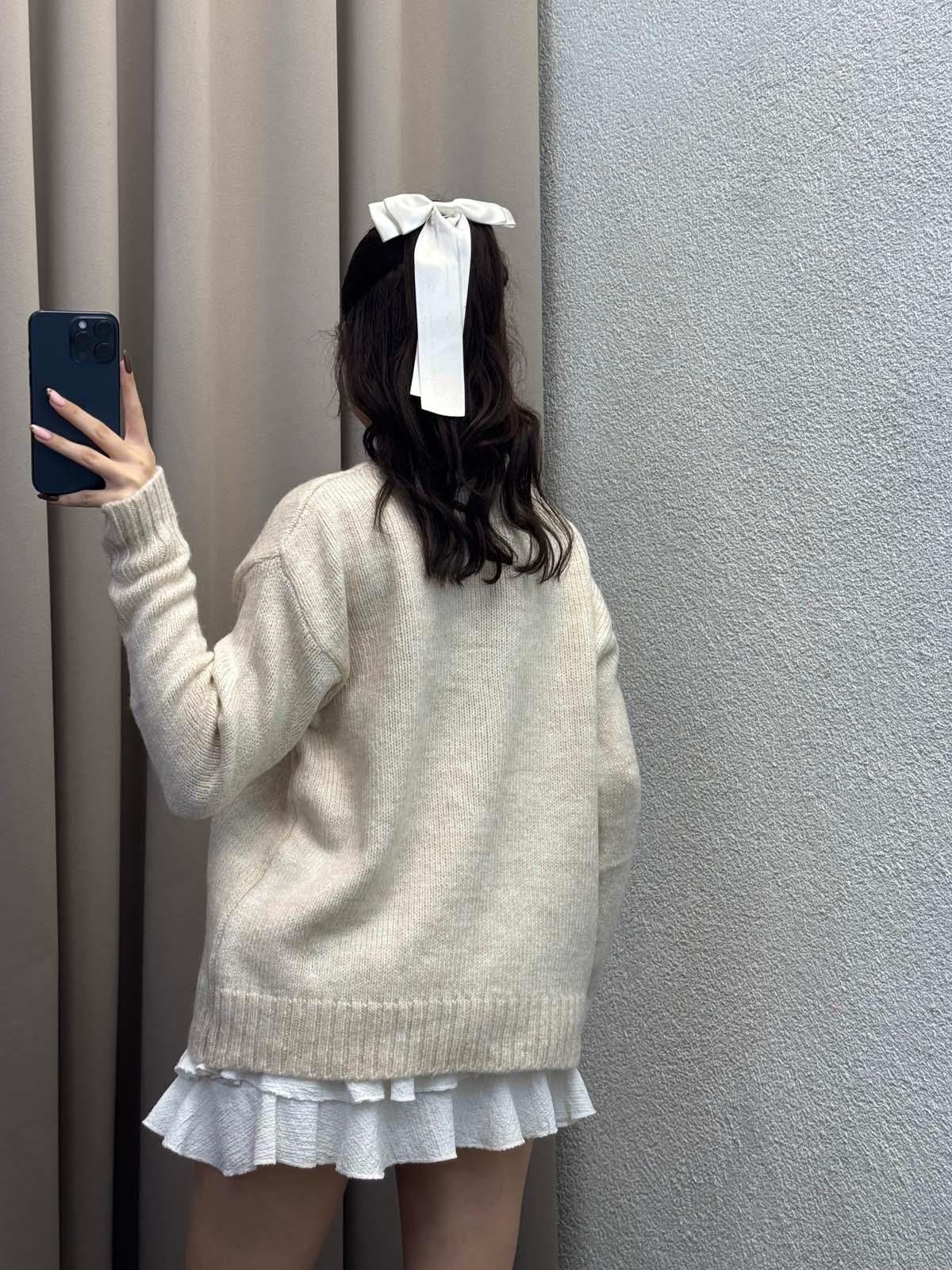 Massimo Dutti Model Krem Kazak