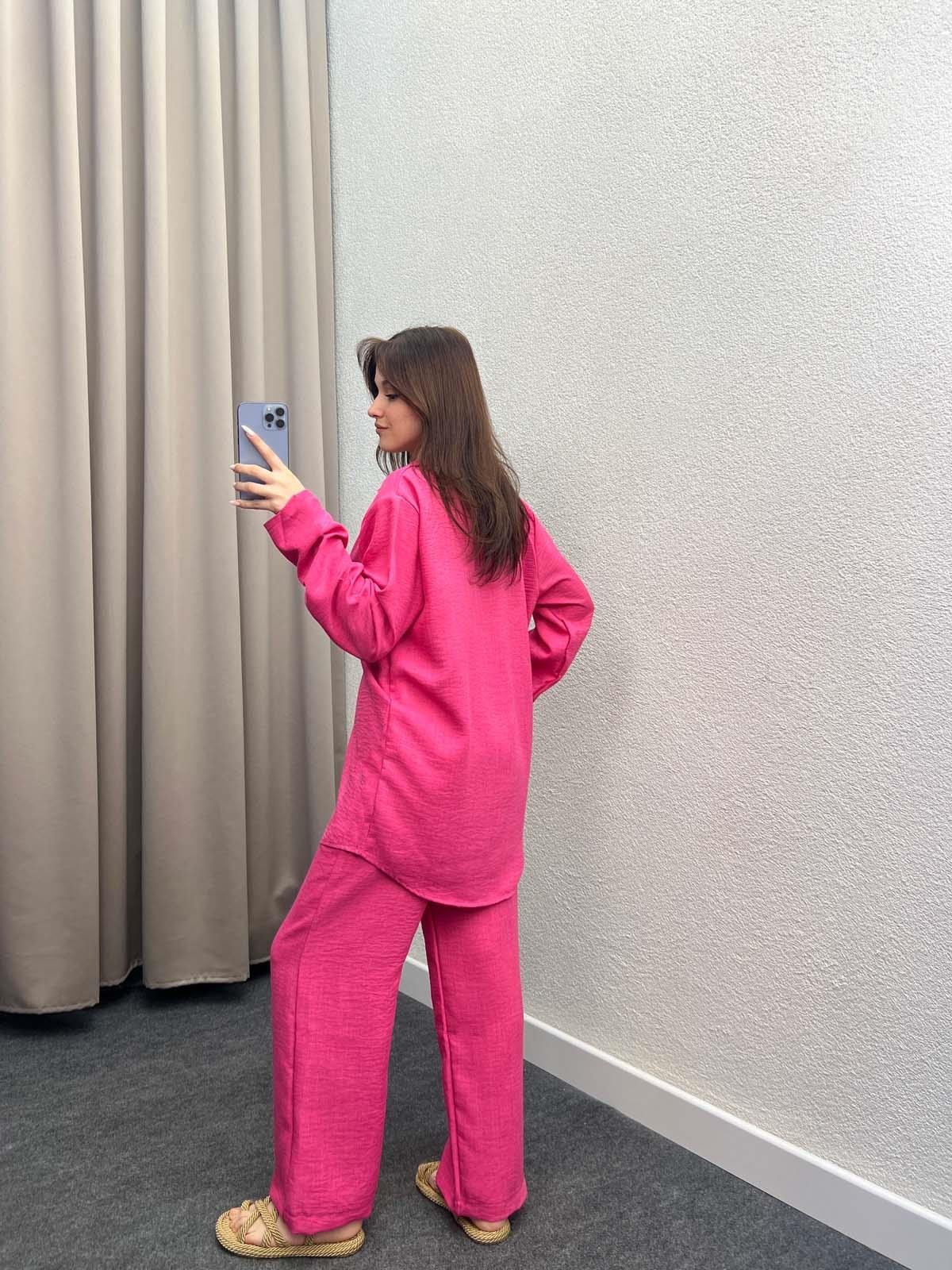 Milano Pembe Bağlamalı Kimona Takım