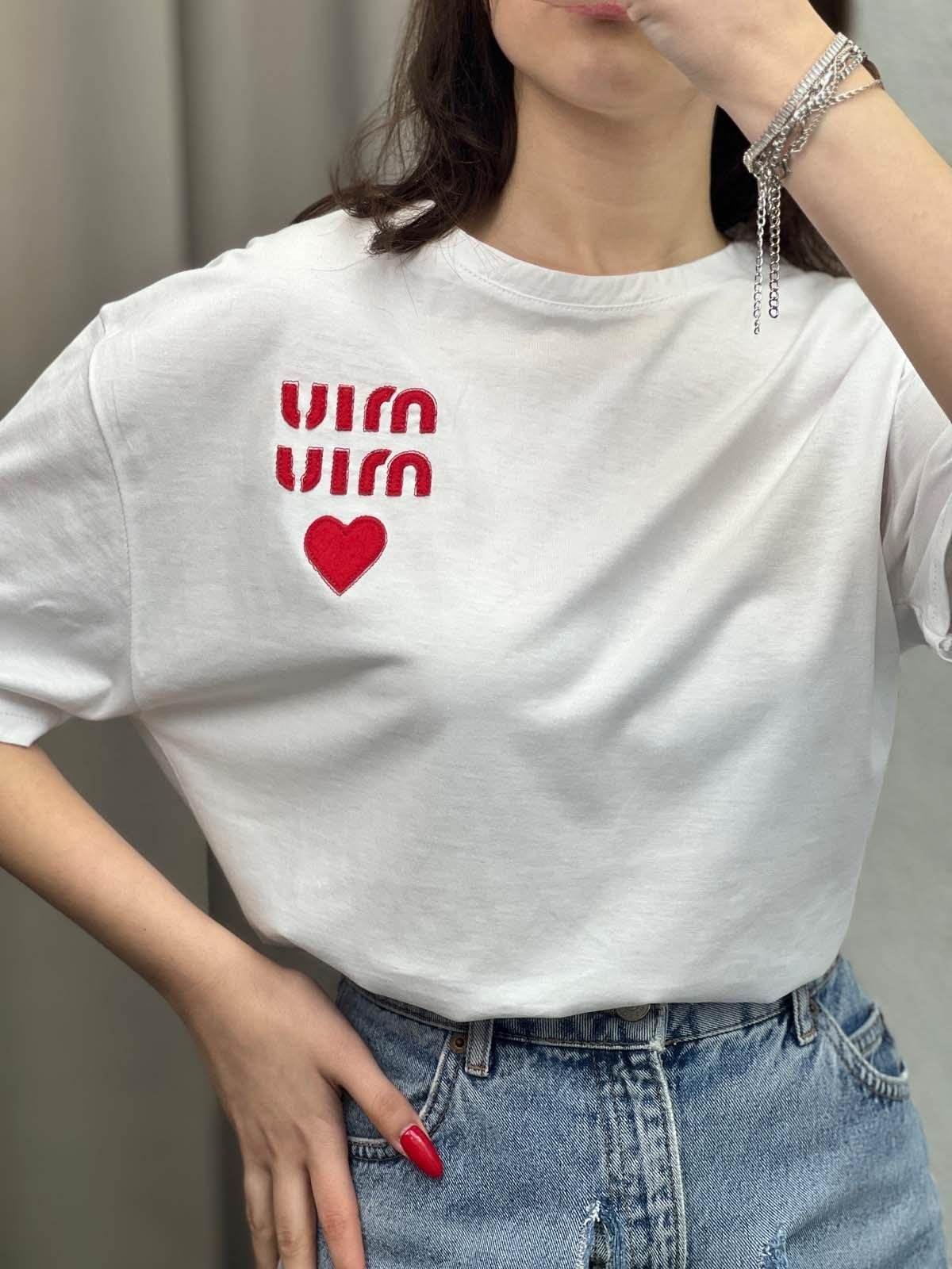 Miu Miu Beyaz Oversize Tshirt