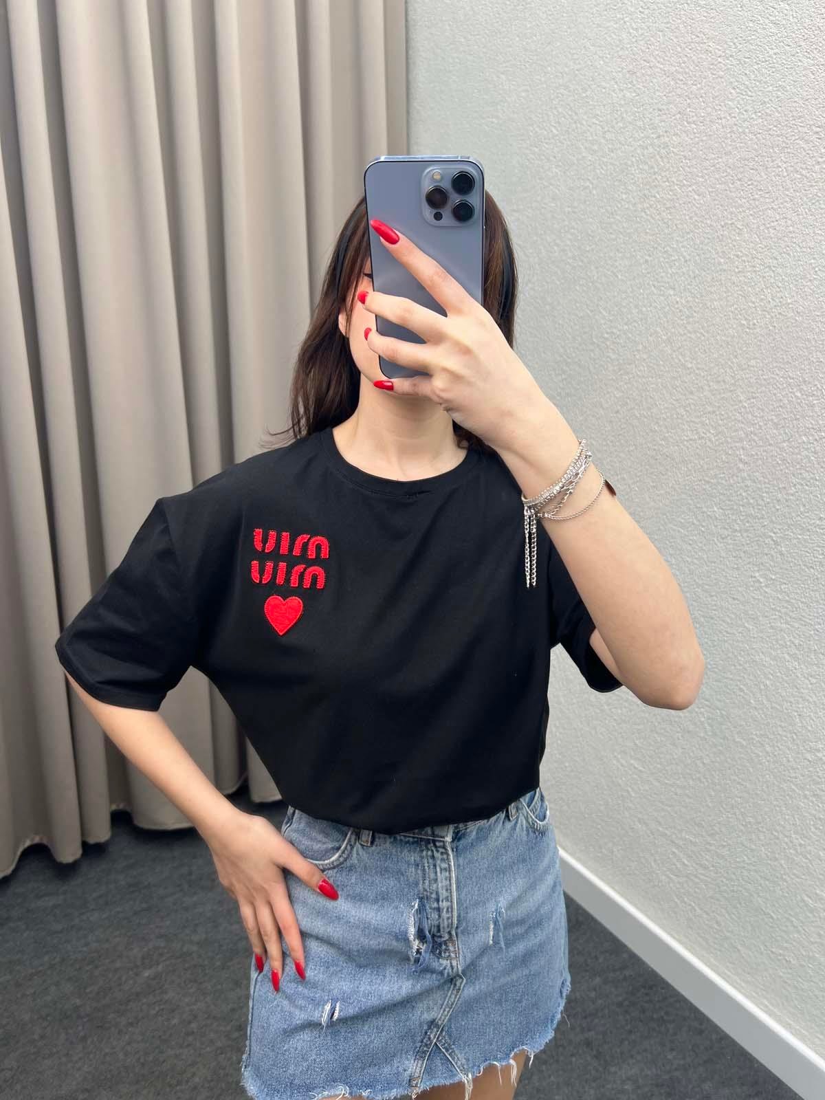 Miu Miu Siyah Oversize Tshirt