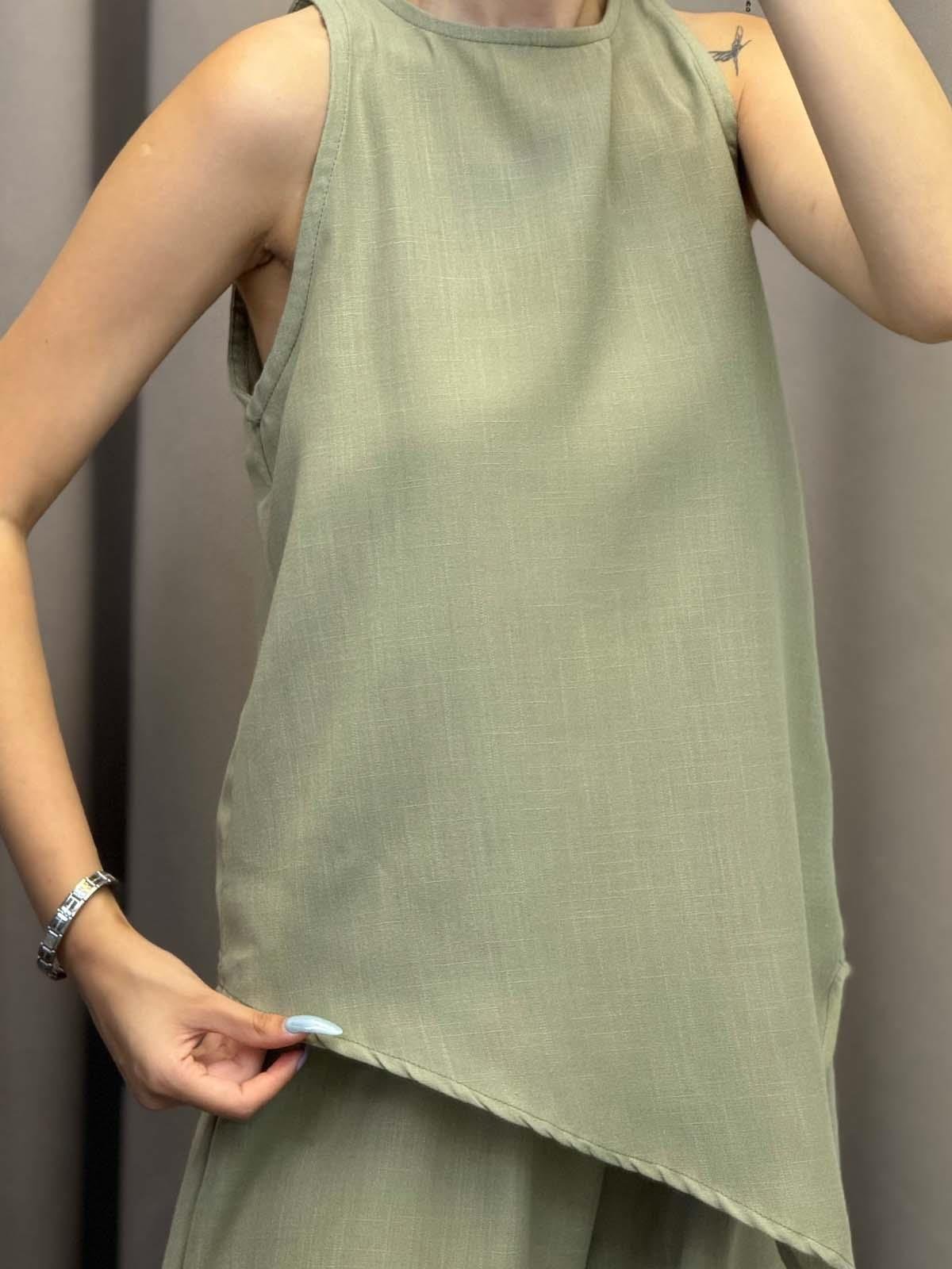 Monica Mint Keten Takım