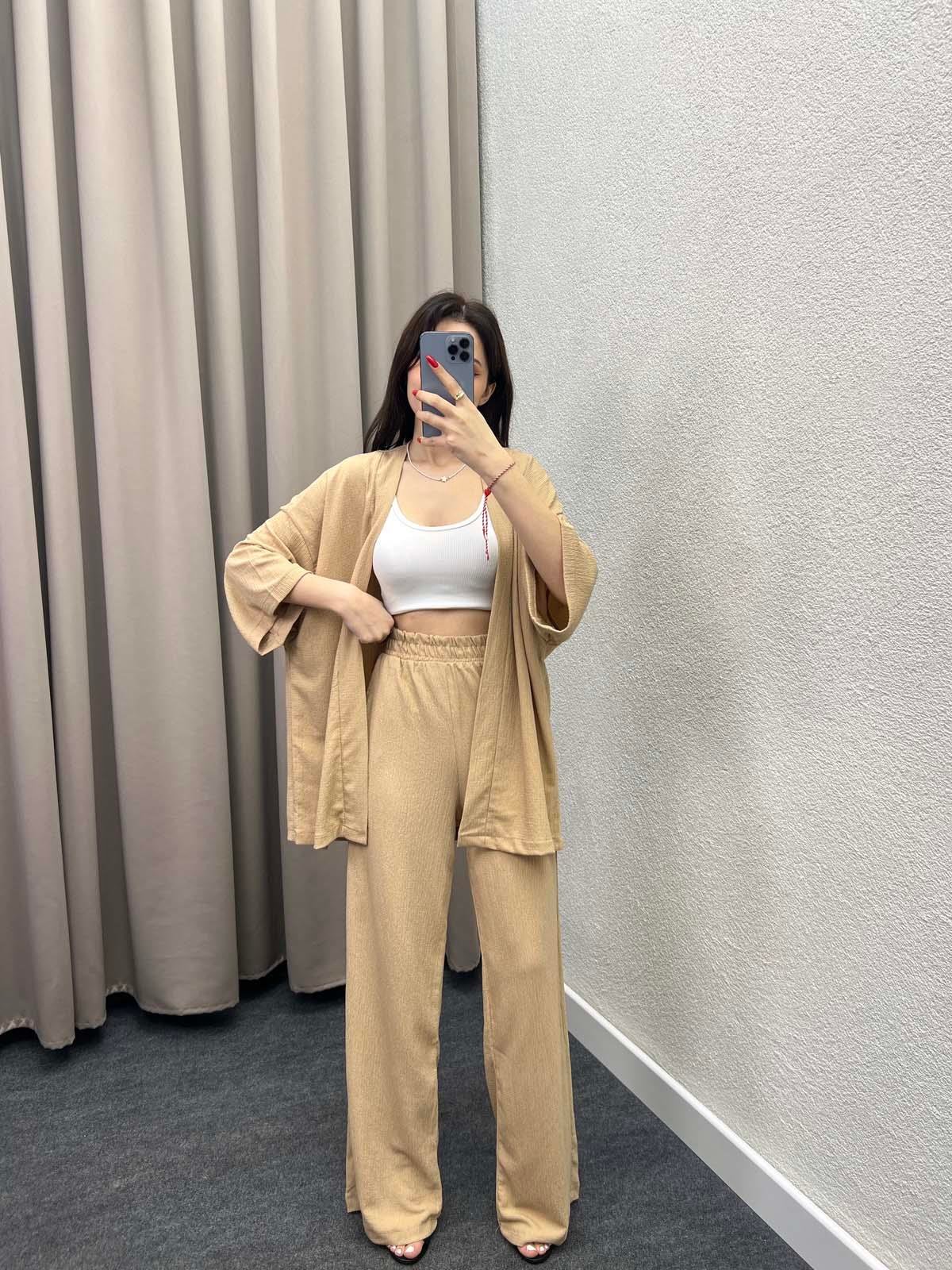 Mosto Taş Gofre Kimono Takım