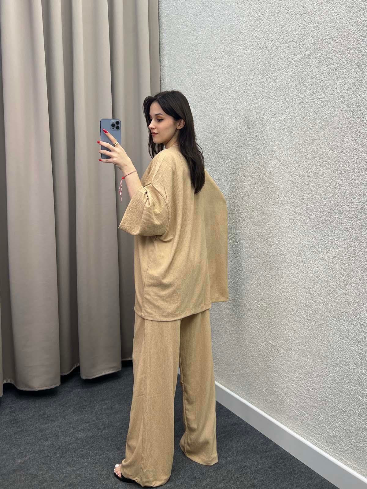 Mosto Taş Gofre Kimono Takım