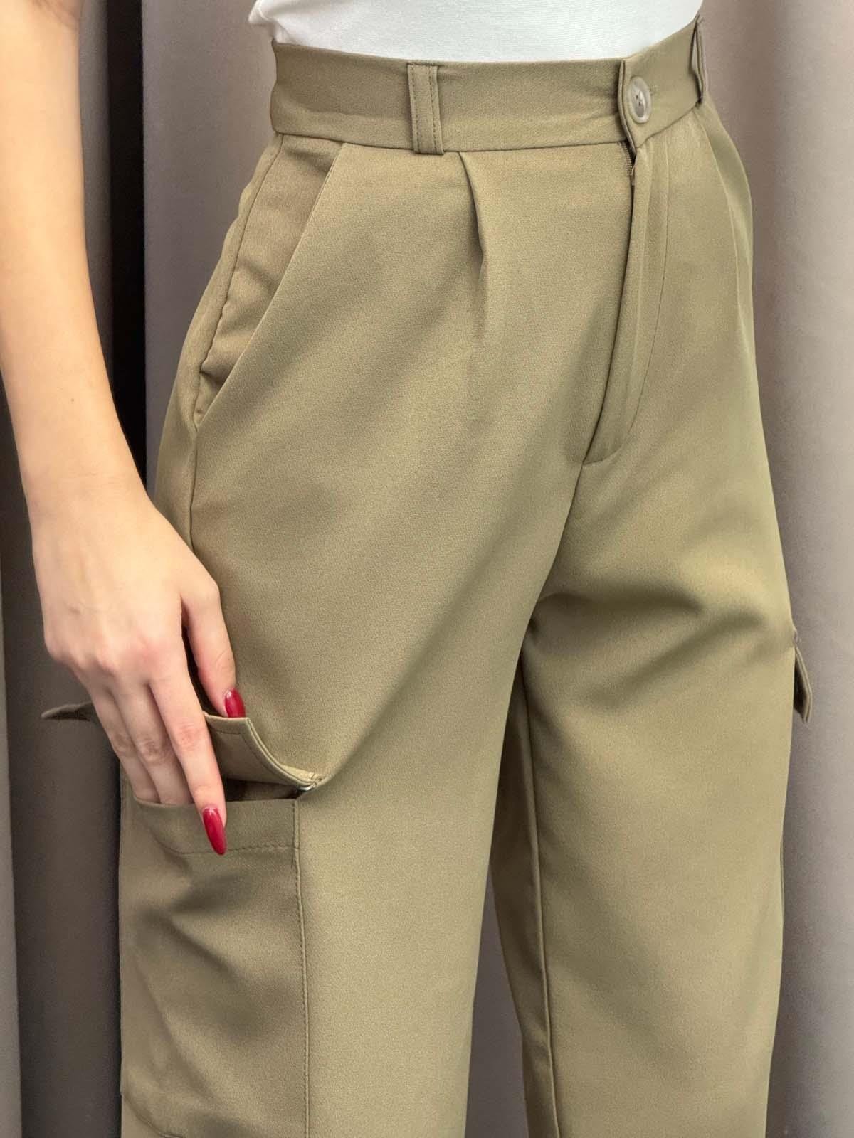 Naples Olive Kargo Cepli Pantolon