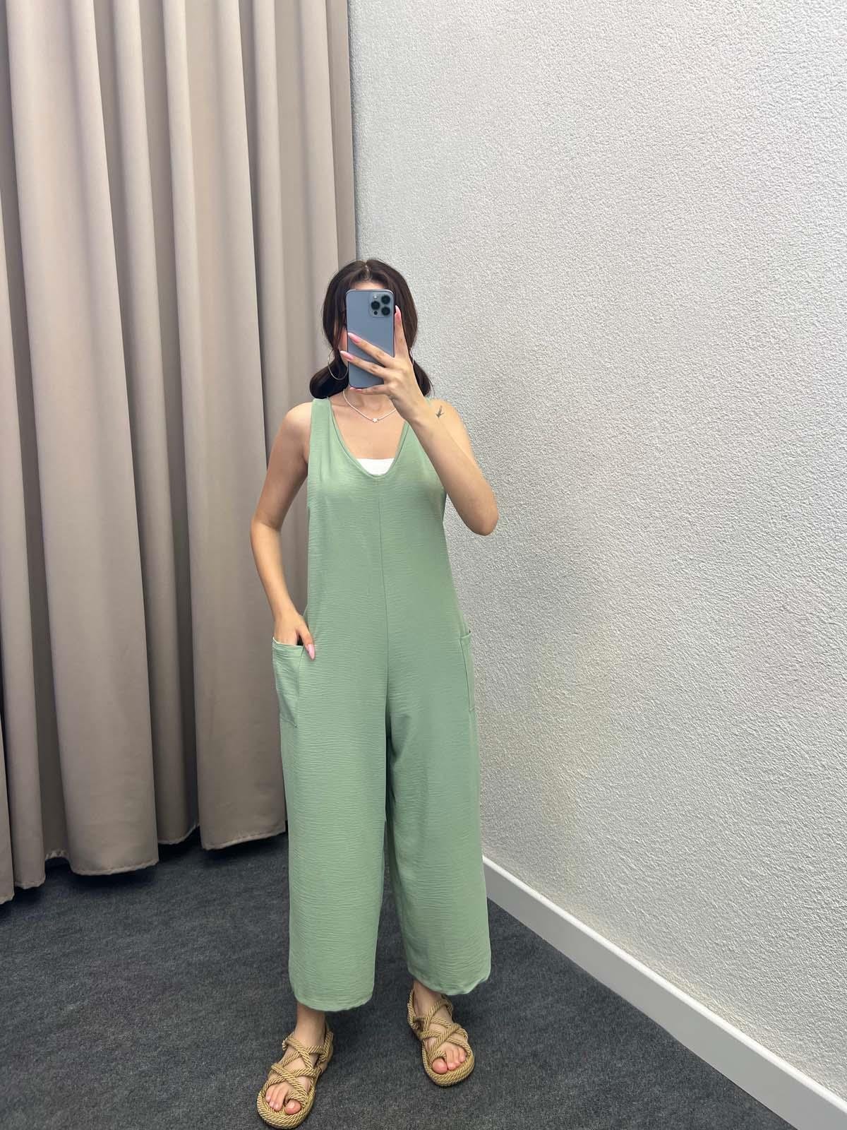 Nemty Mint Askılı Tulum