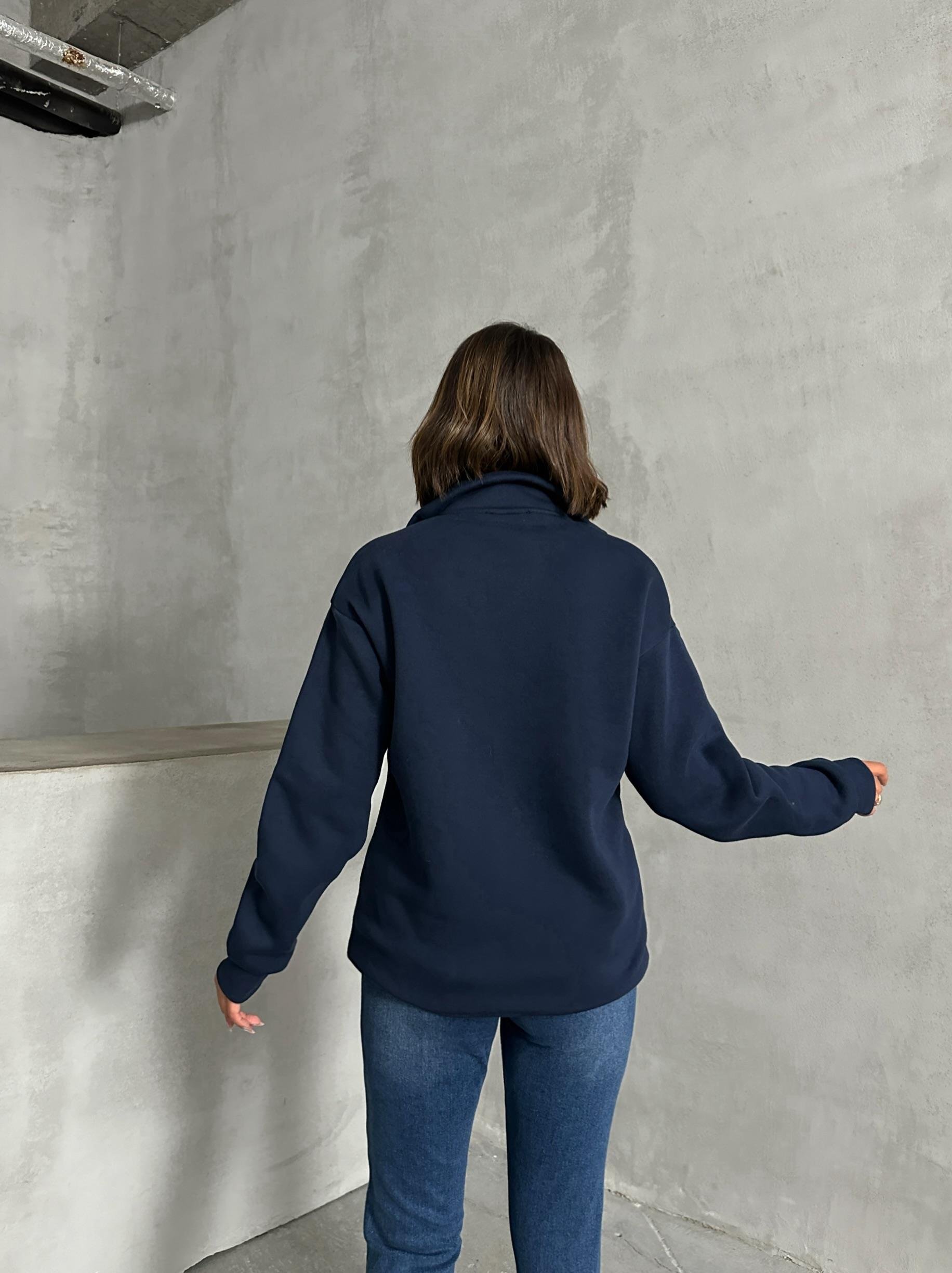 NYC NAKIŞ İŞLEMELİ SWEATSHIRT LACİVERT