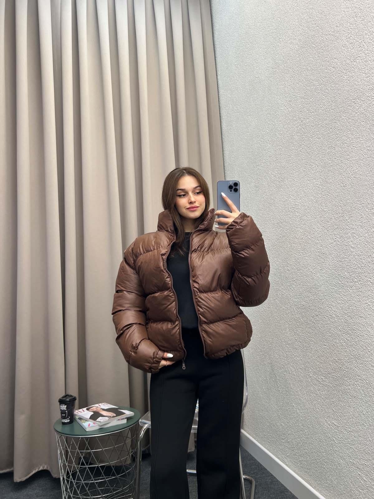 Olivia Kahve Şişme Mont