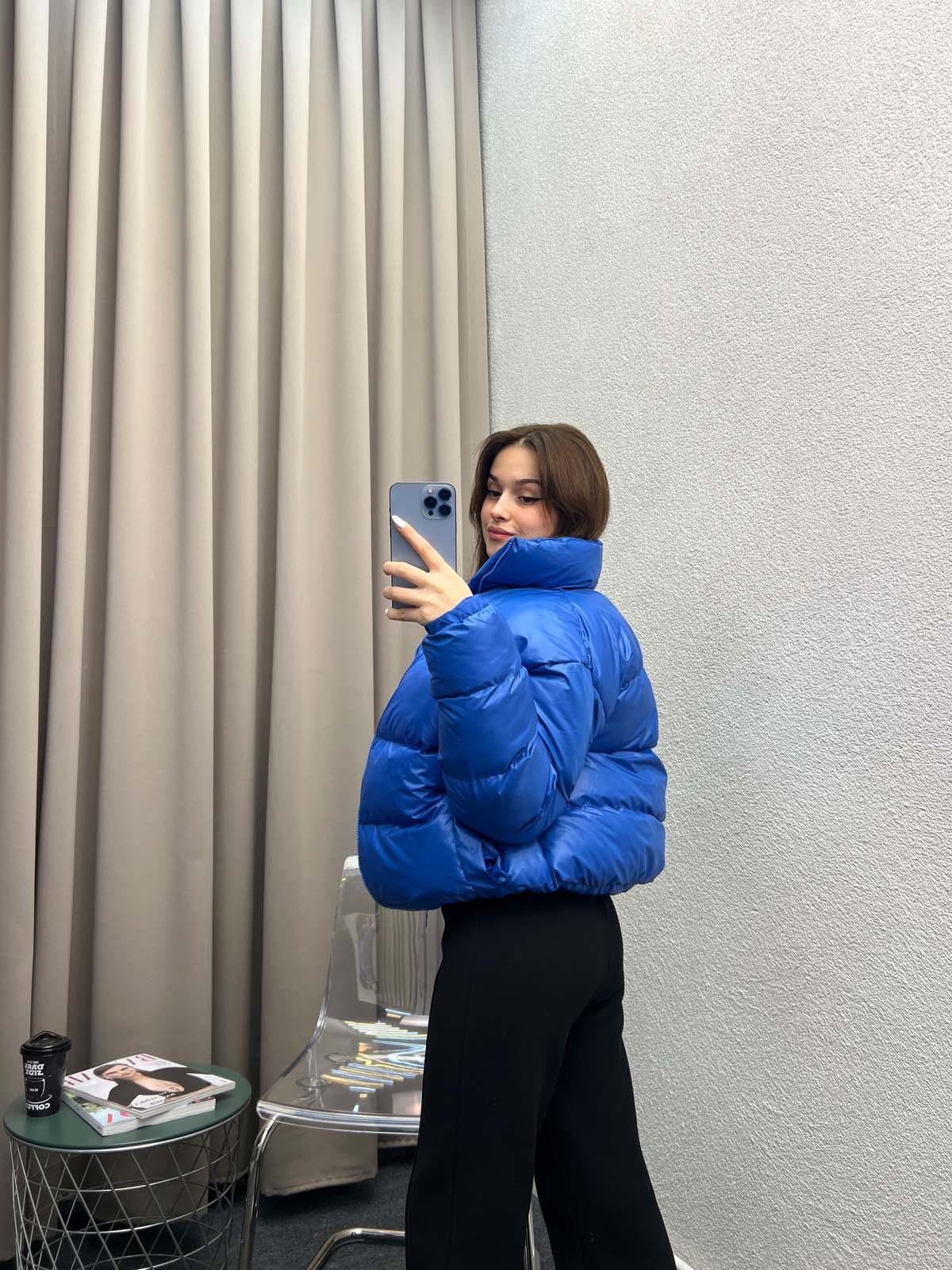 Olivia Mavi Şişme Mont