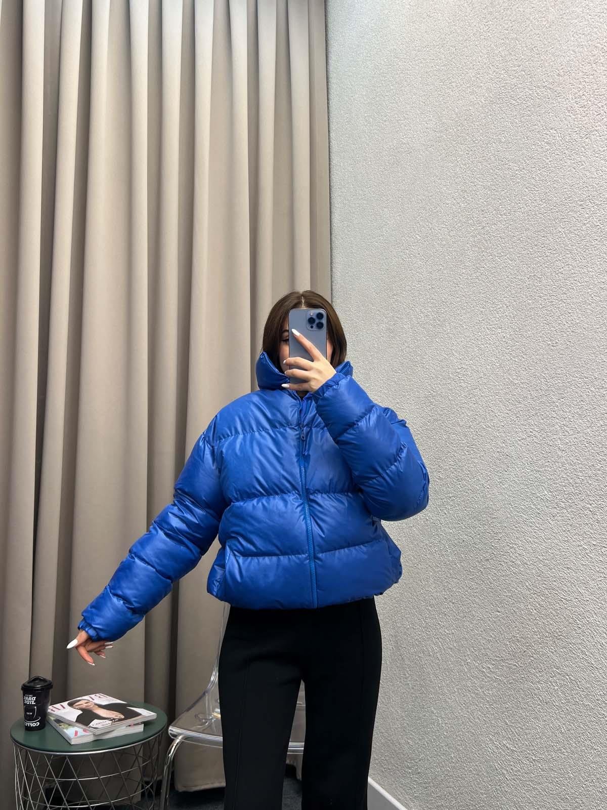 Olivia Mavi Şişme Mont