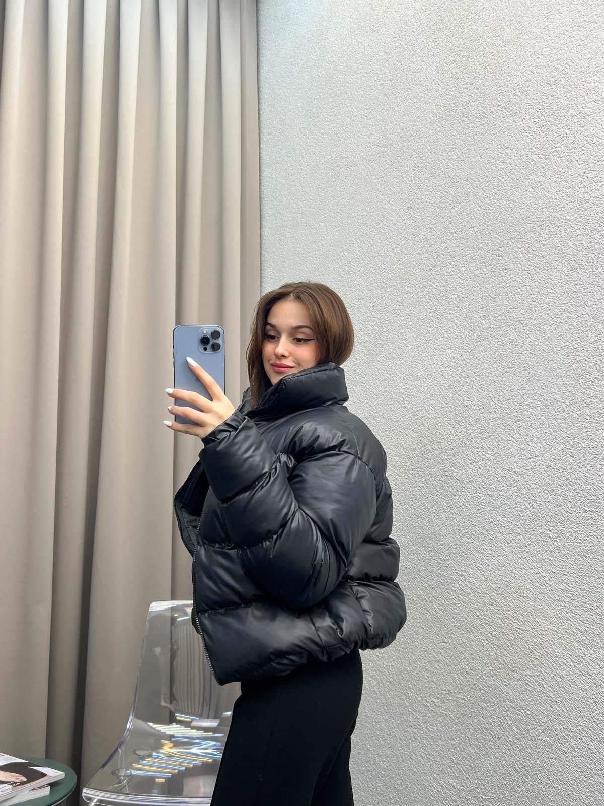 Olivia Siyah Şişme Mont