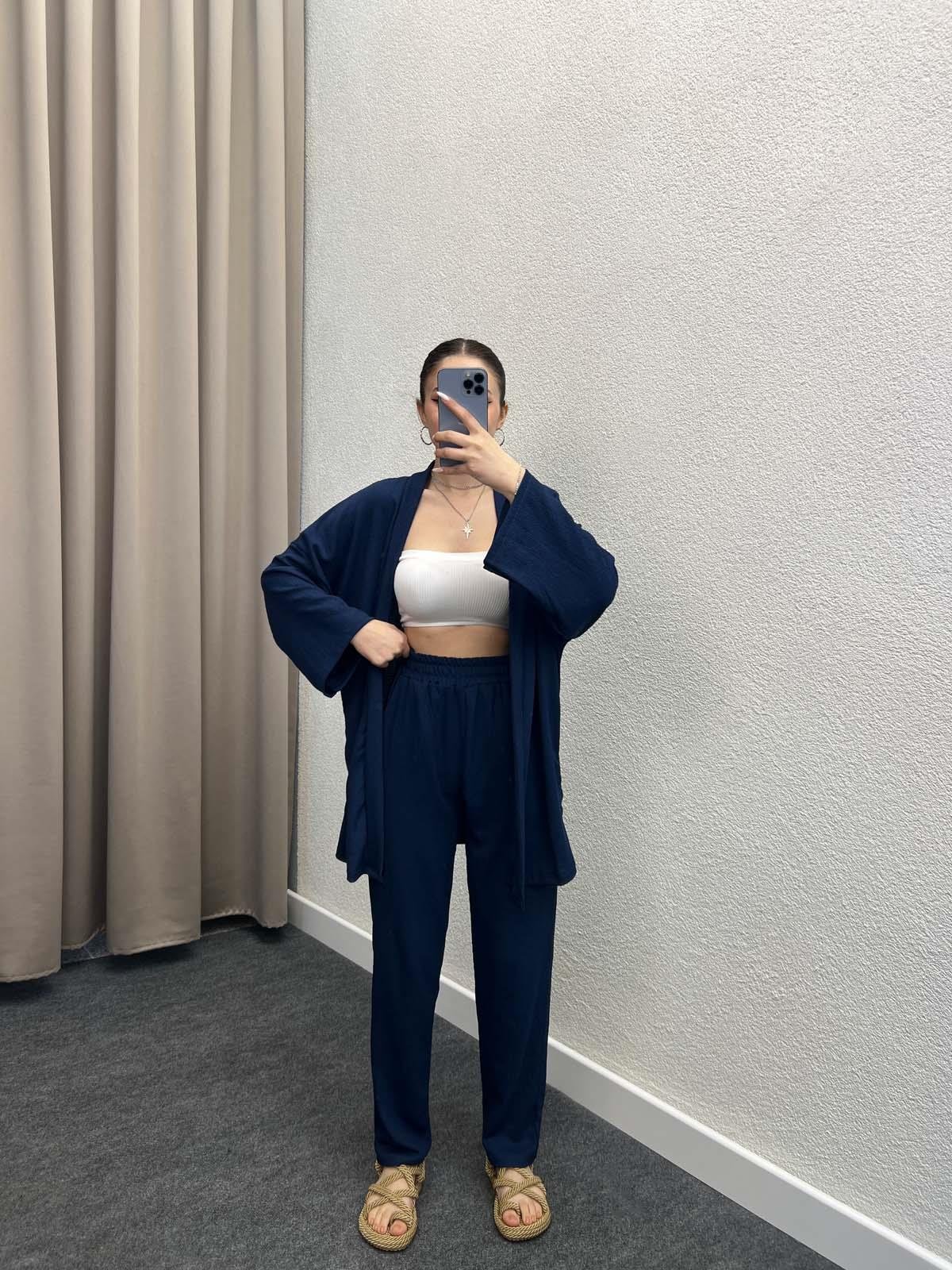 Pena Lacivet Gofre Kimono Takım