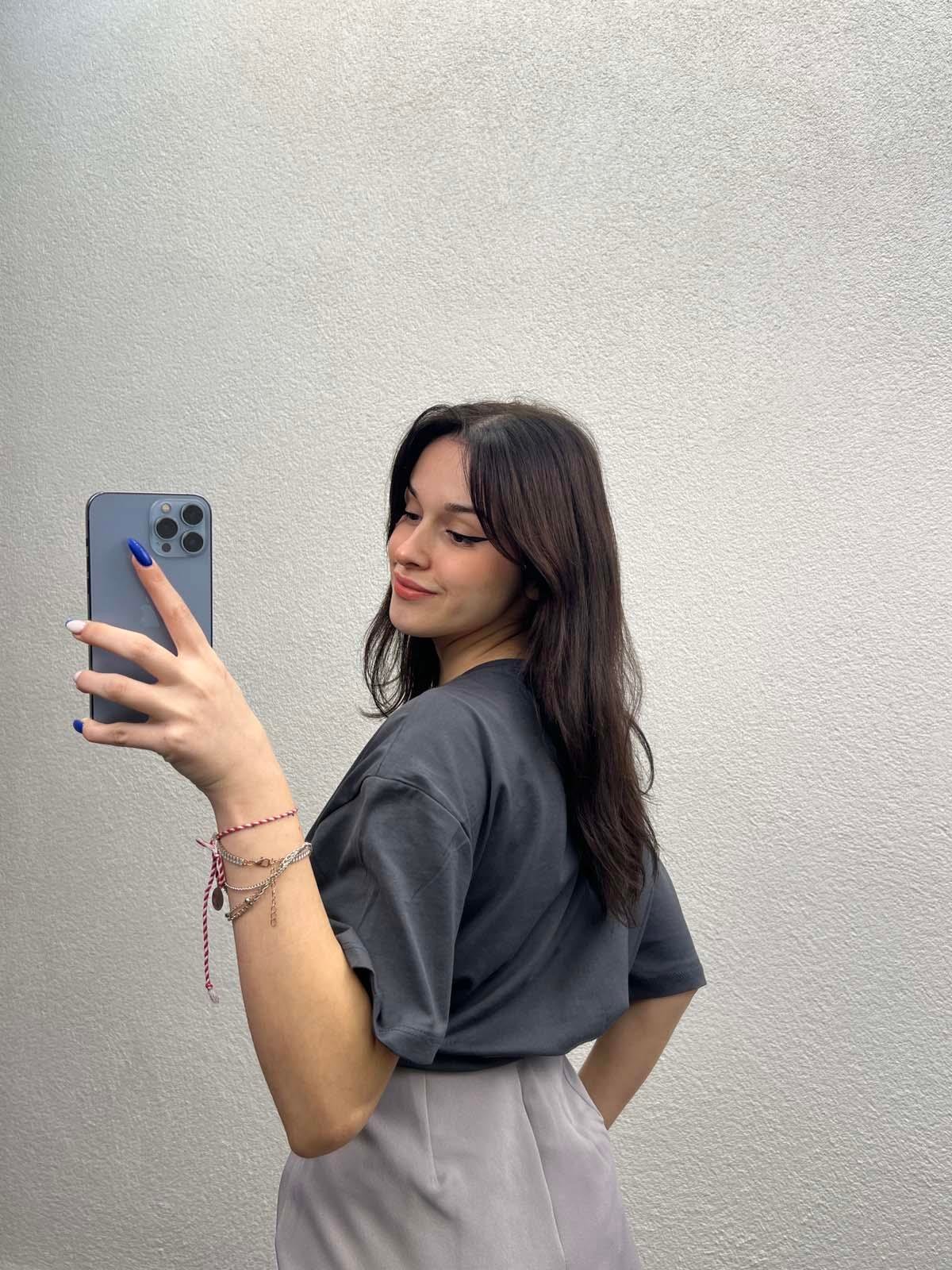 Pina Antrasit Oversize Tshirt