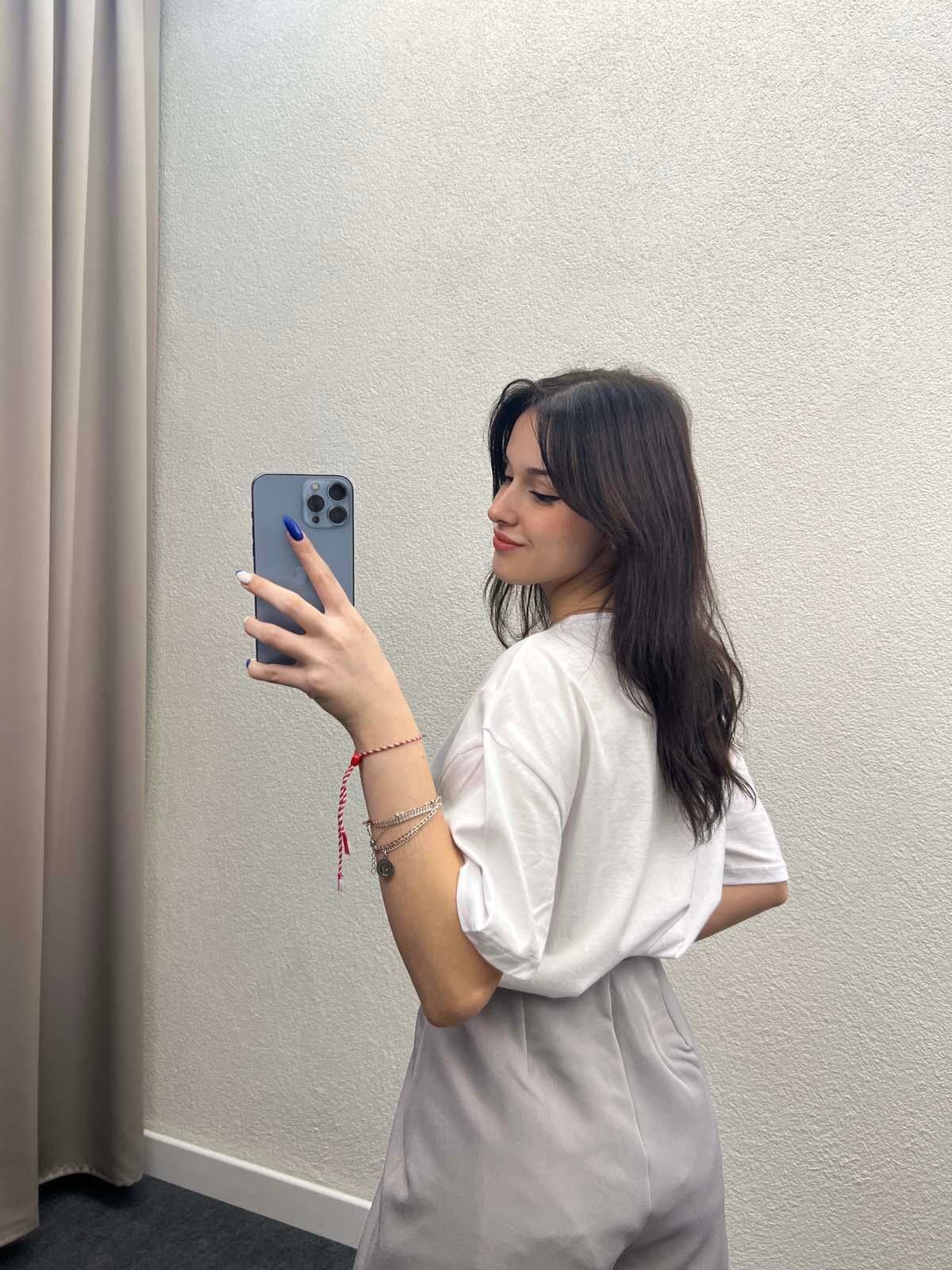 Pina Beyaz Oversize Tshirt