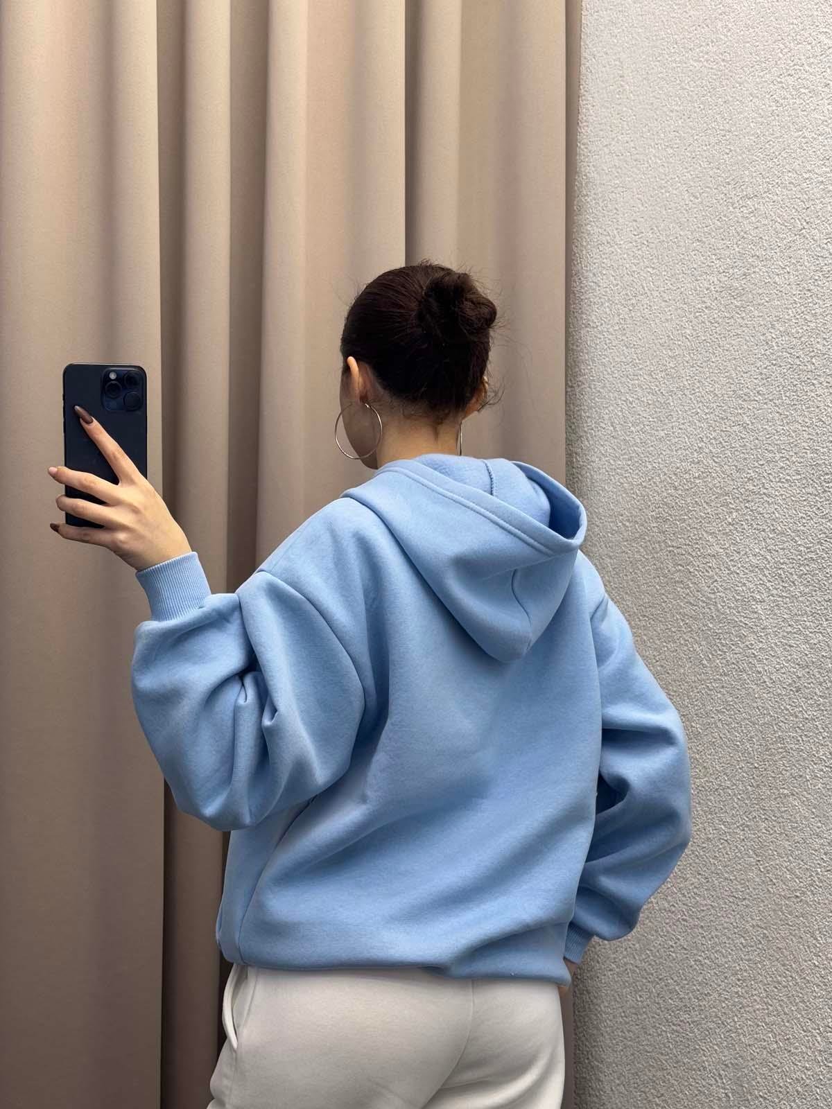 Pull Bear Bebe Mavi Kapşonlu Sweatshirt