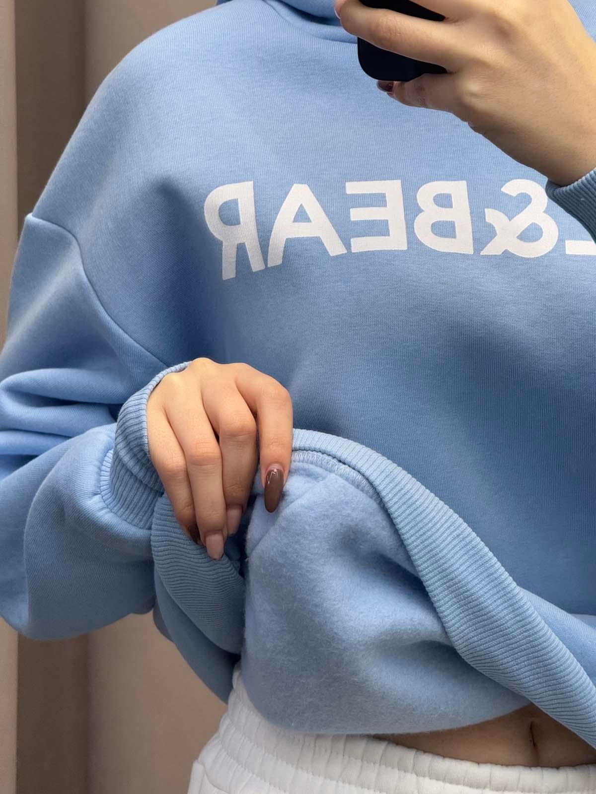 Pull Bear Bebe Mavi Kapşonlu Sweatshirt