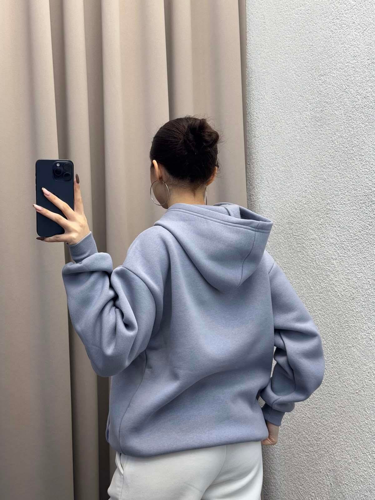 Pull Bear Gri Kapşonlu Sweatshirt