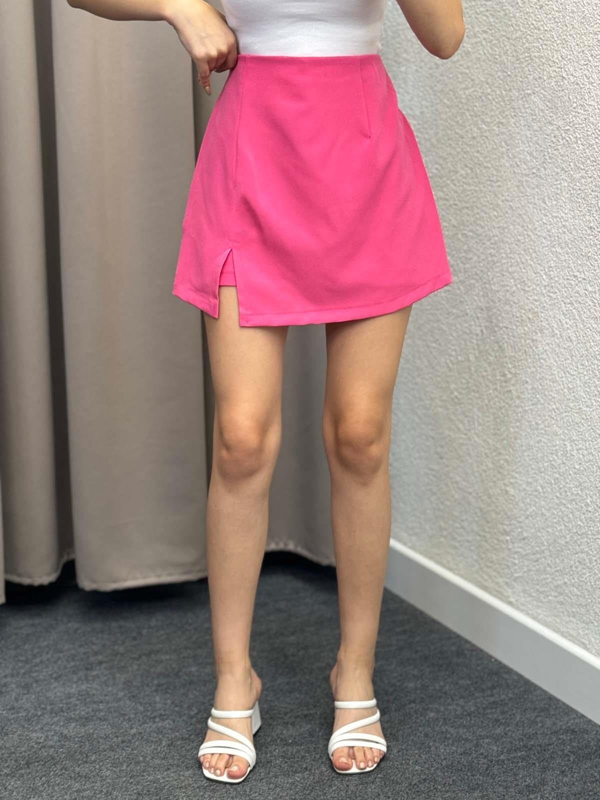 Rainbow Pembe Yırmaçlı Şort Etek