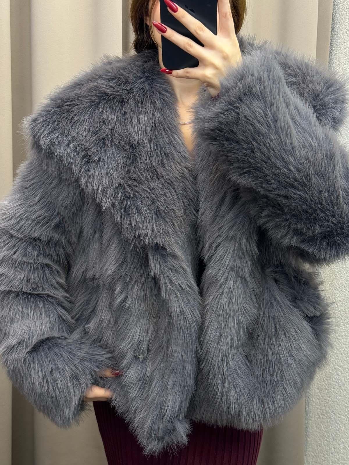 Ravenna Şal Yaka Füme Kürk Ceket