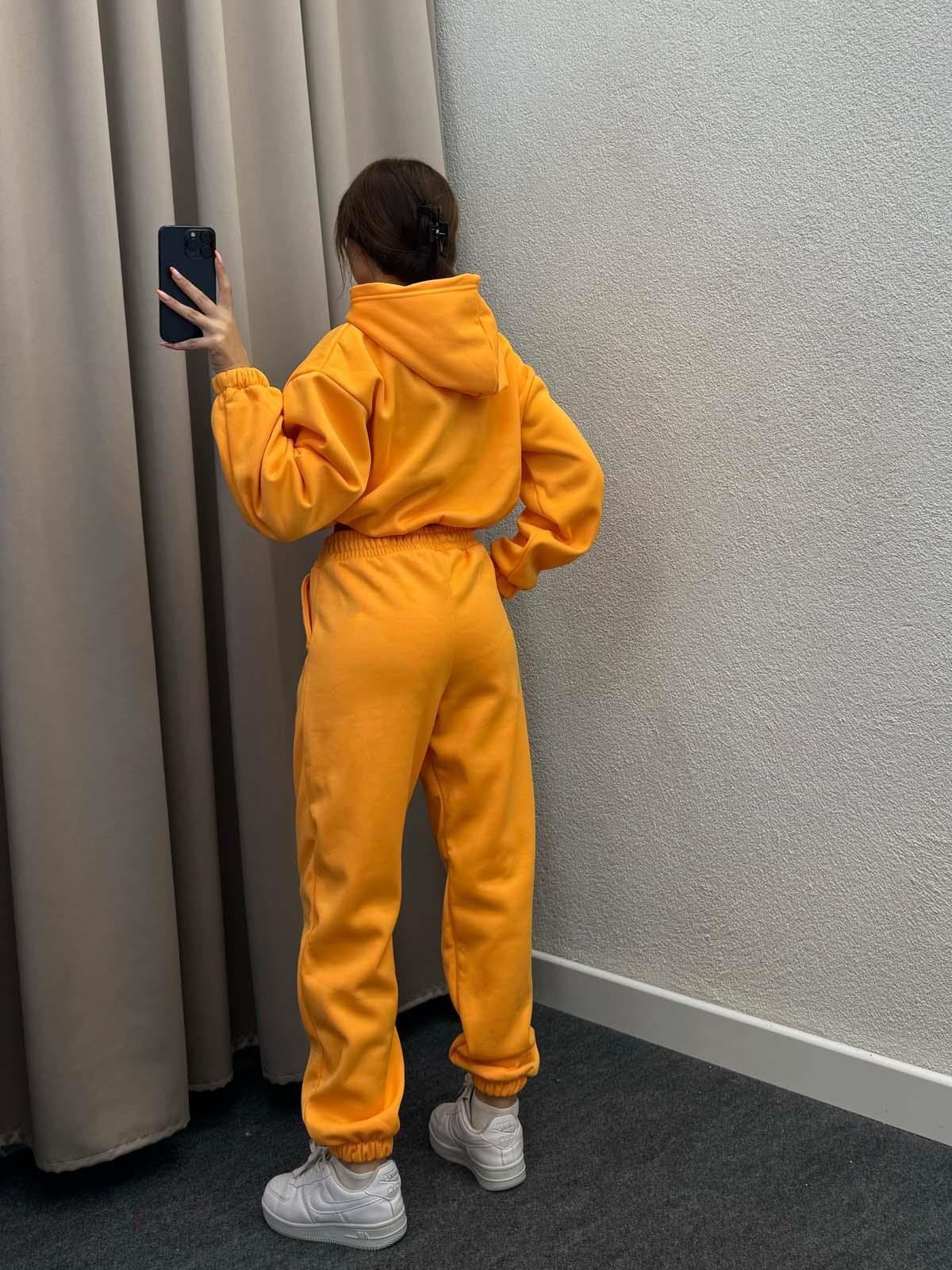 Rojo Üç İplik Şardonlu Oranj Eşofman Takımı