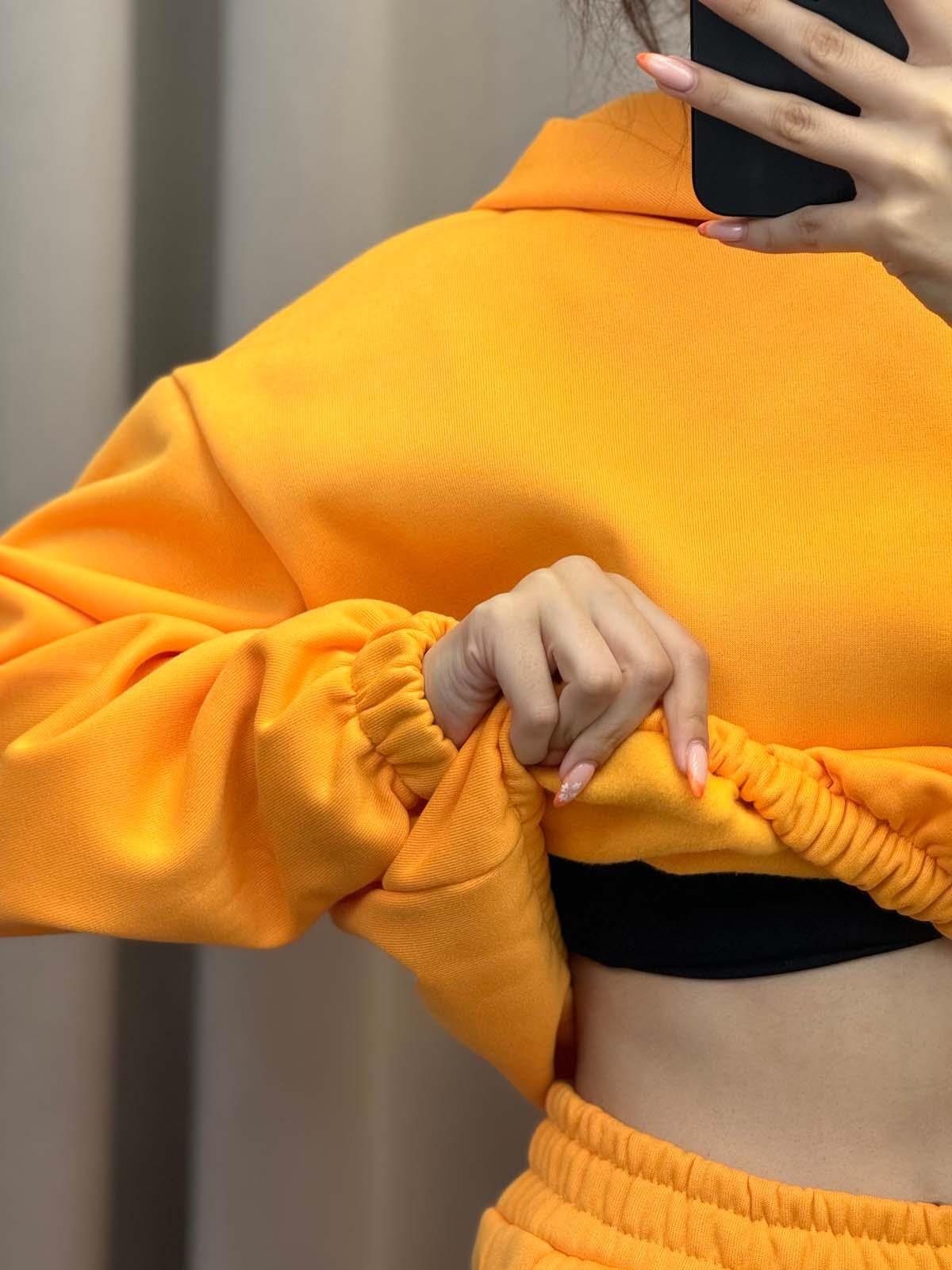 Rojo Üç İplik Şardonlu Oranj Eşofman Takımı