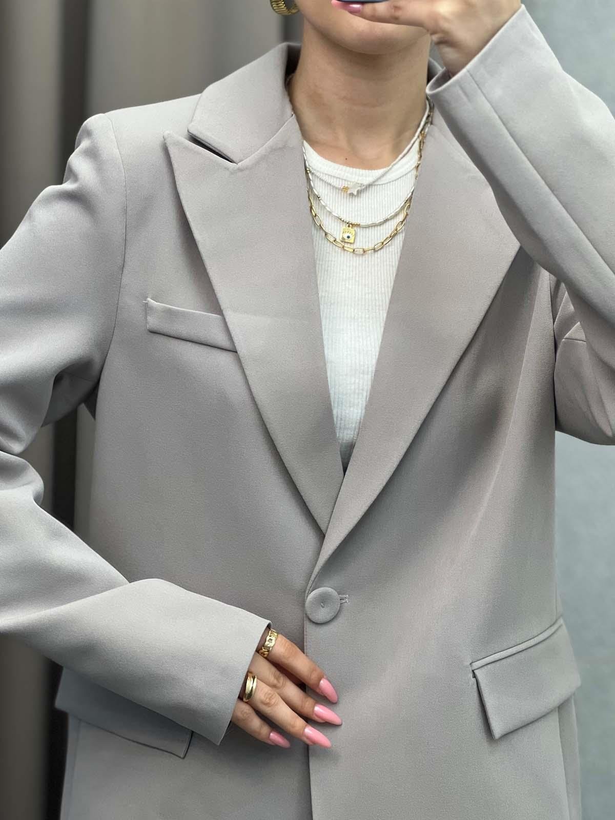 Rosto Gri Blazer Ceket