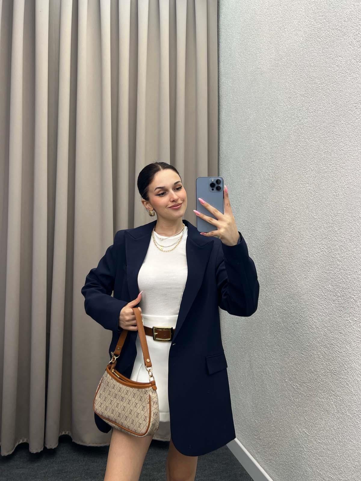 Rosto Lacivert Blazer Ceket