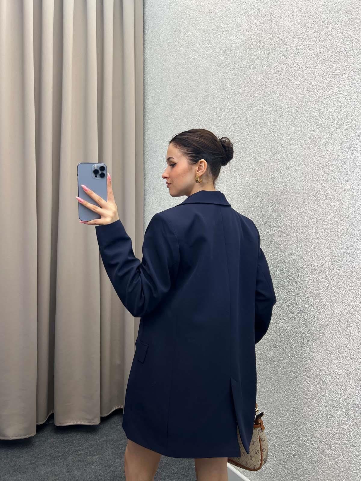 Rosto Lacivert Blazer Ceket