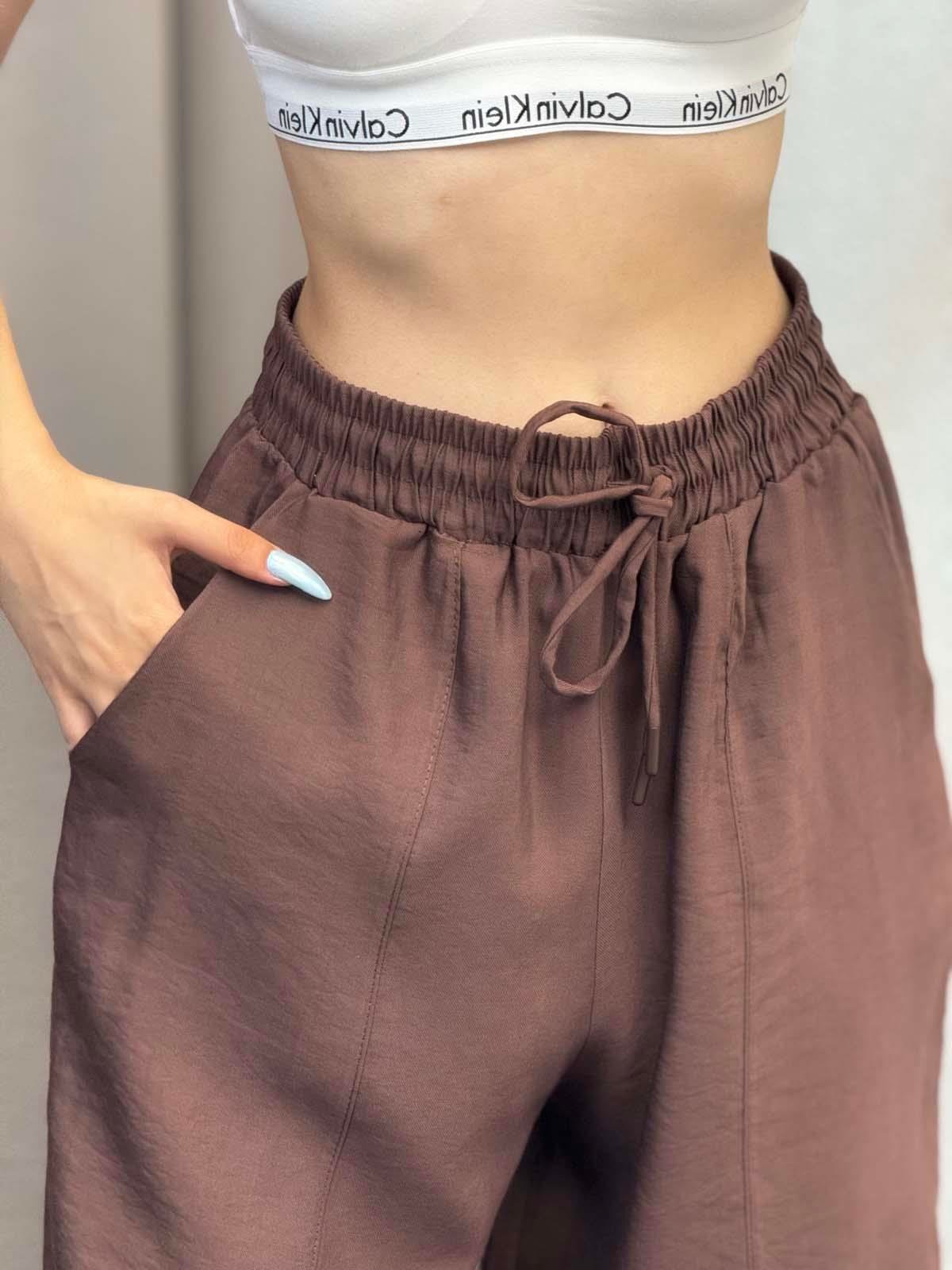 Sekiz Parça Modal Kahve Gabardin Pantolon
