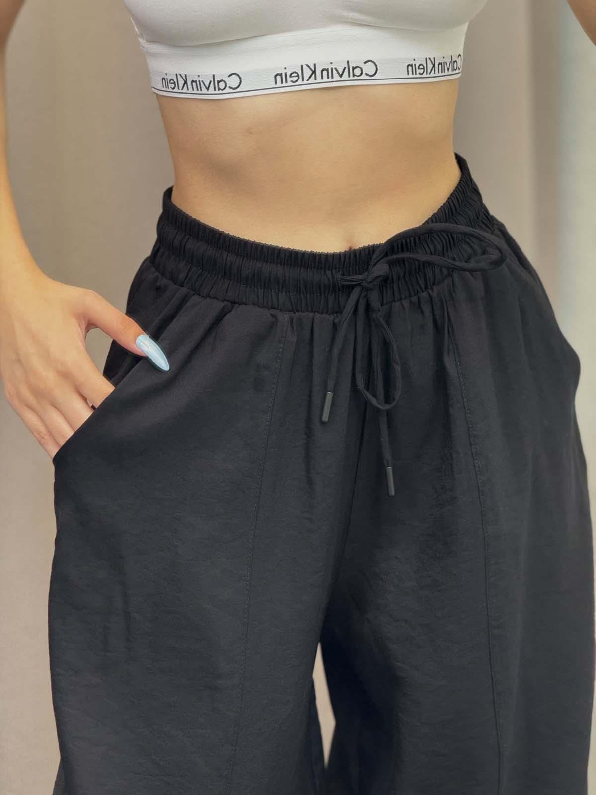 Sekiz Parça Modal Siyah Gabardin Pantolon