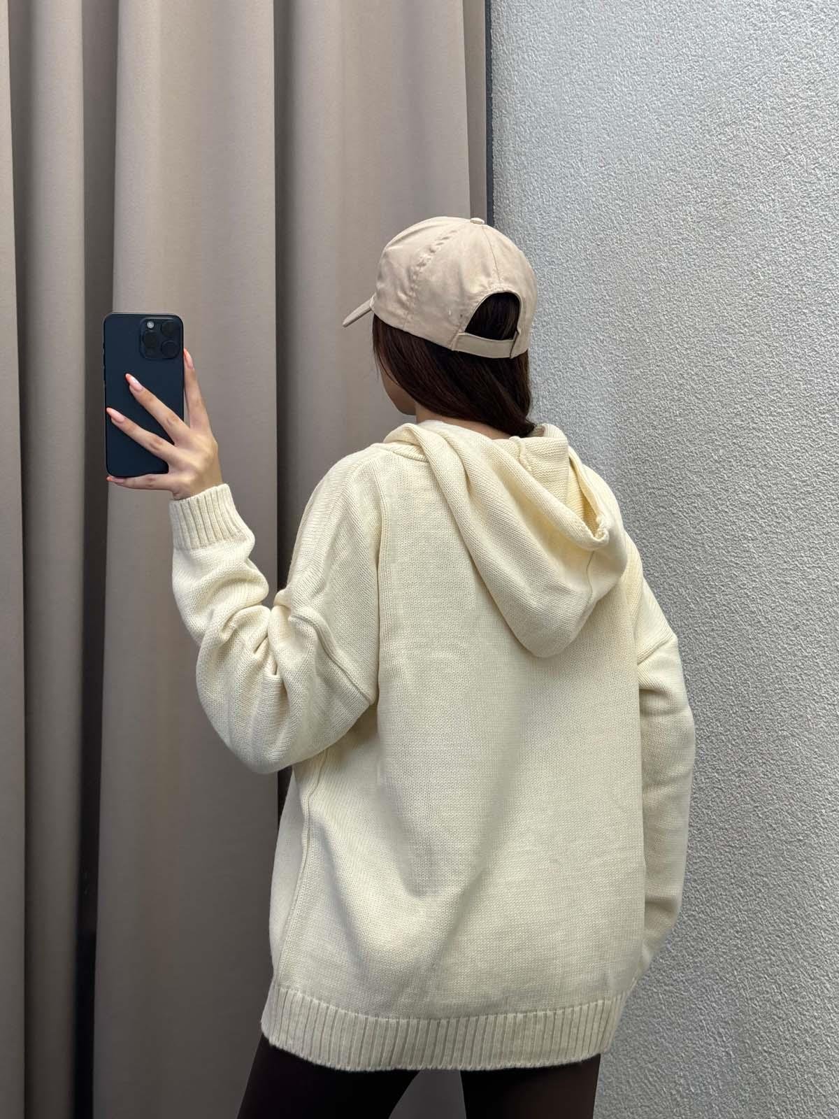 S&S Krem Triko Hoodie