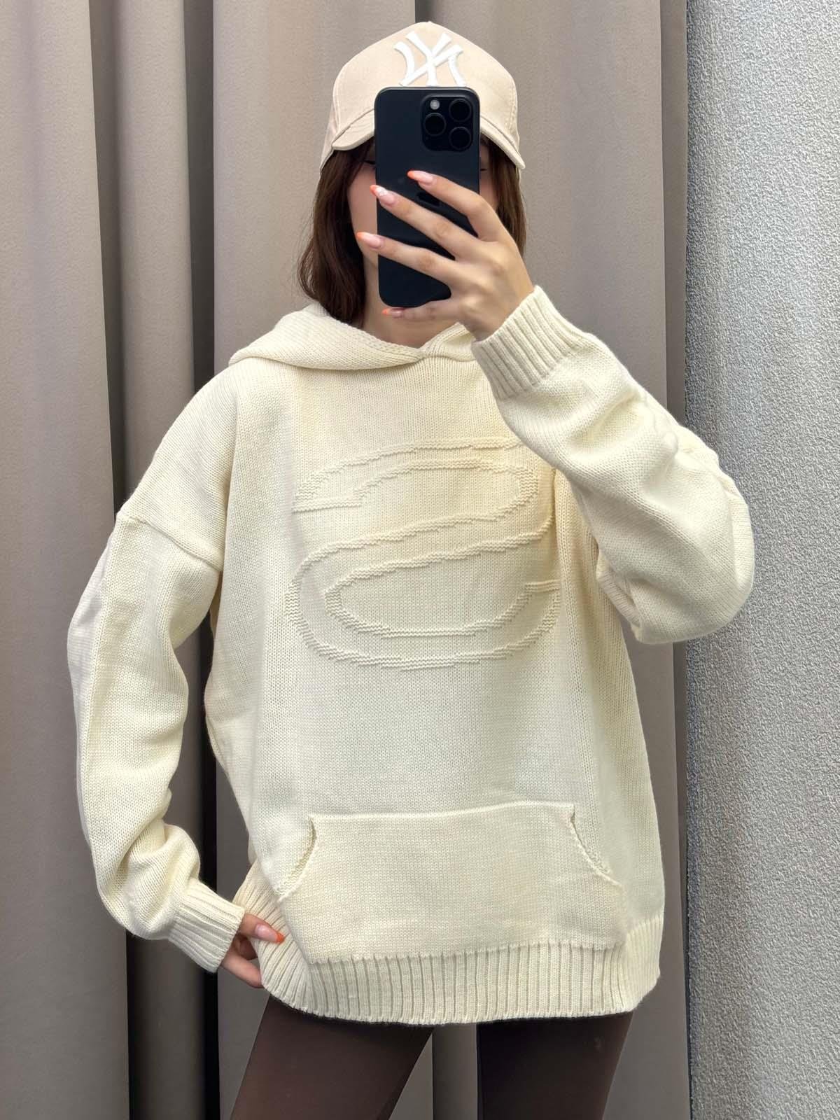 S&S Krem Triko Hoodie