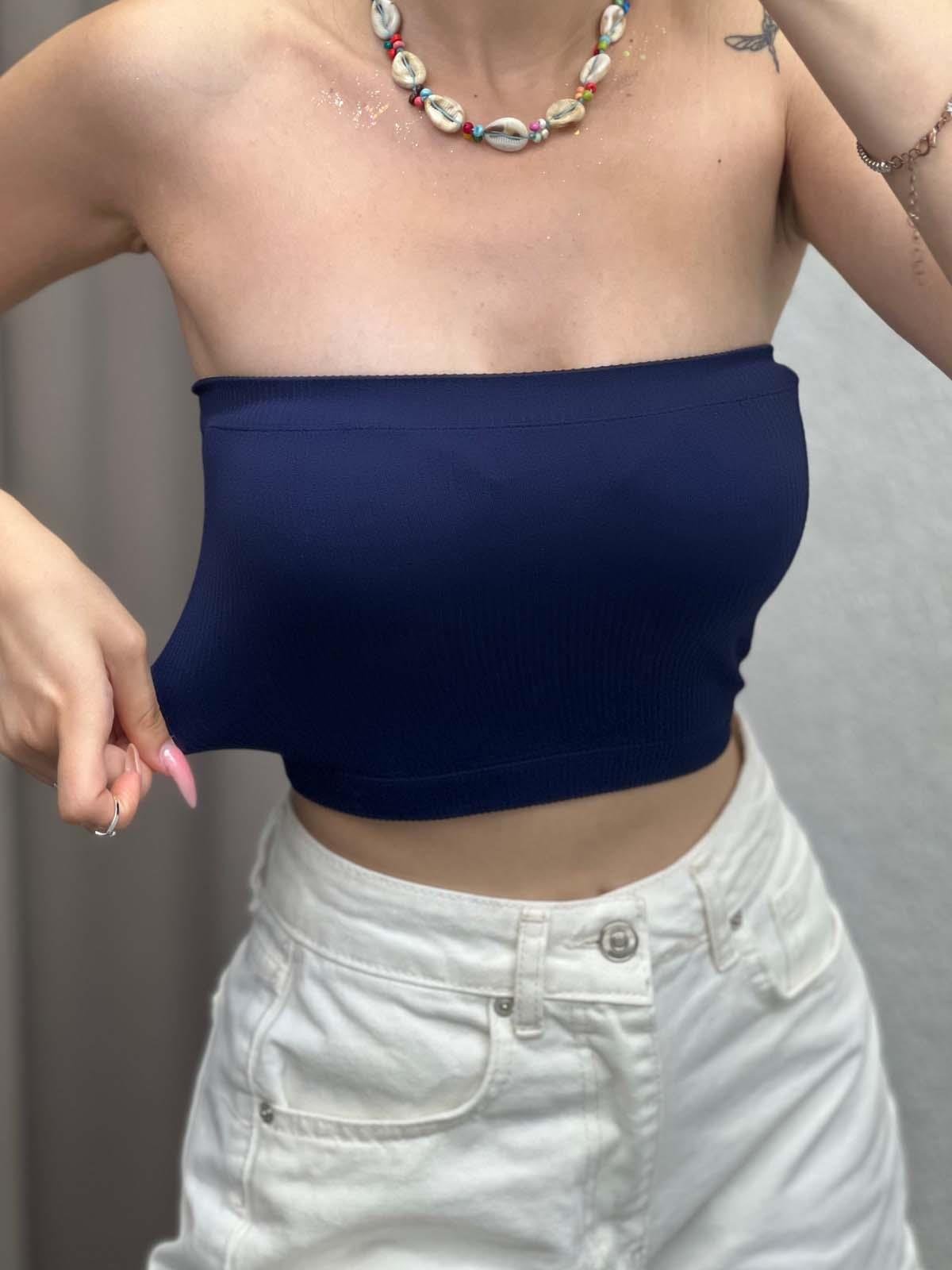 Starlight Seamless Straplez Lacivert Bondeo