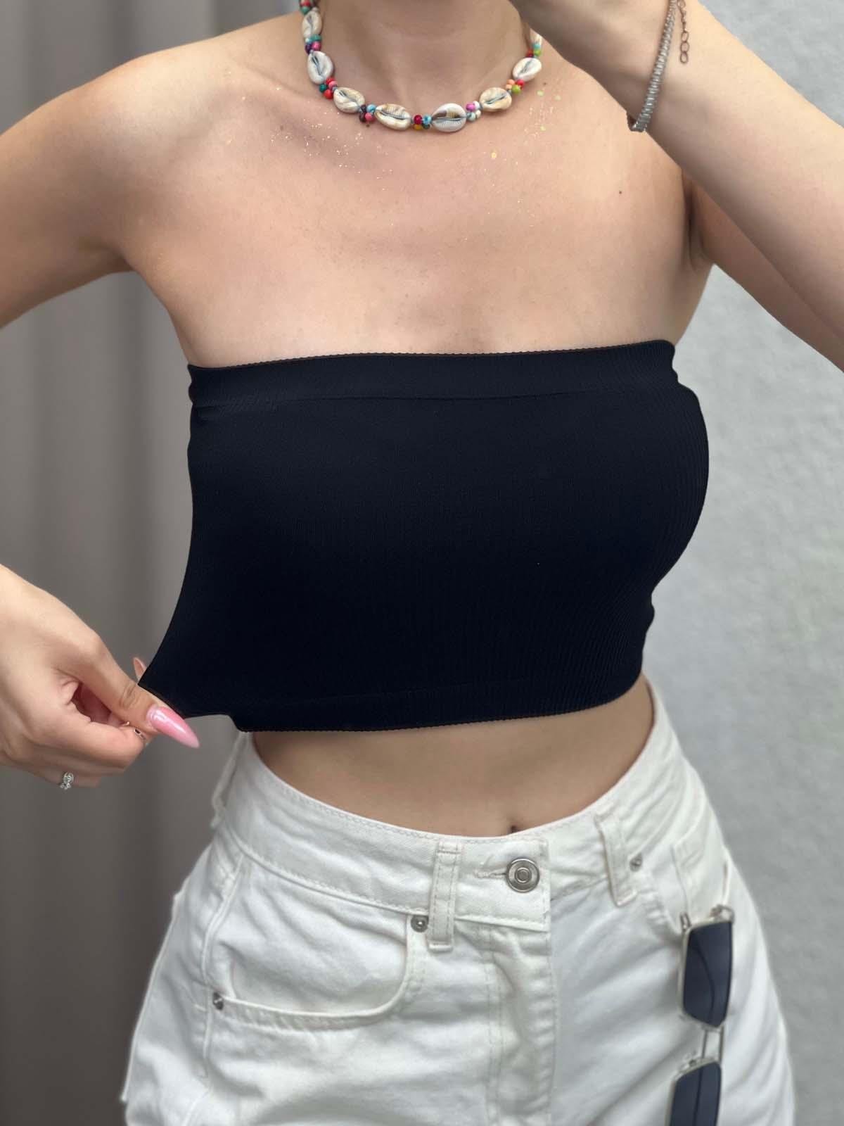 Starlight Seamless Straplez Siyah Bondeo