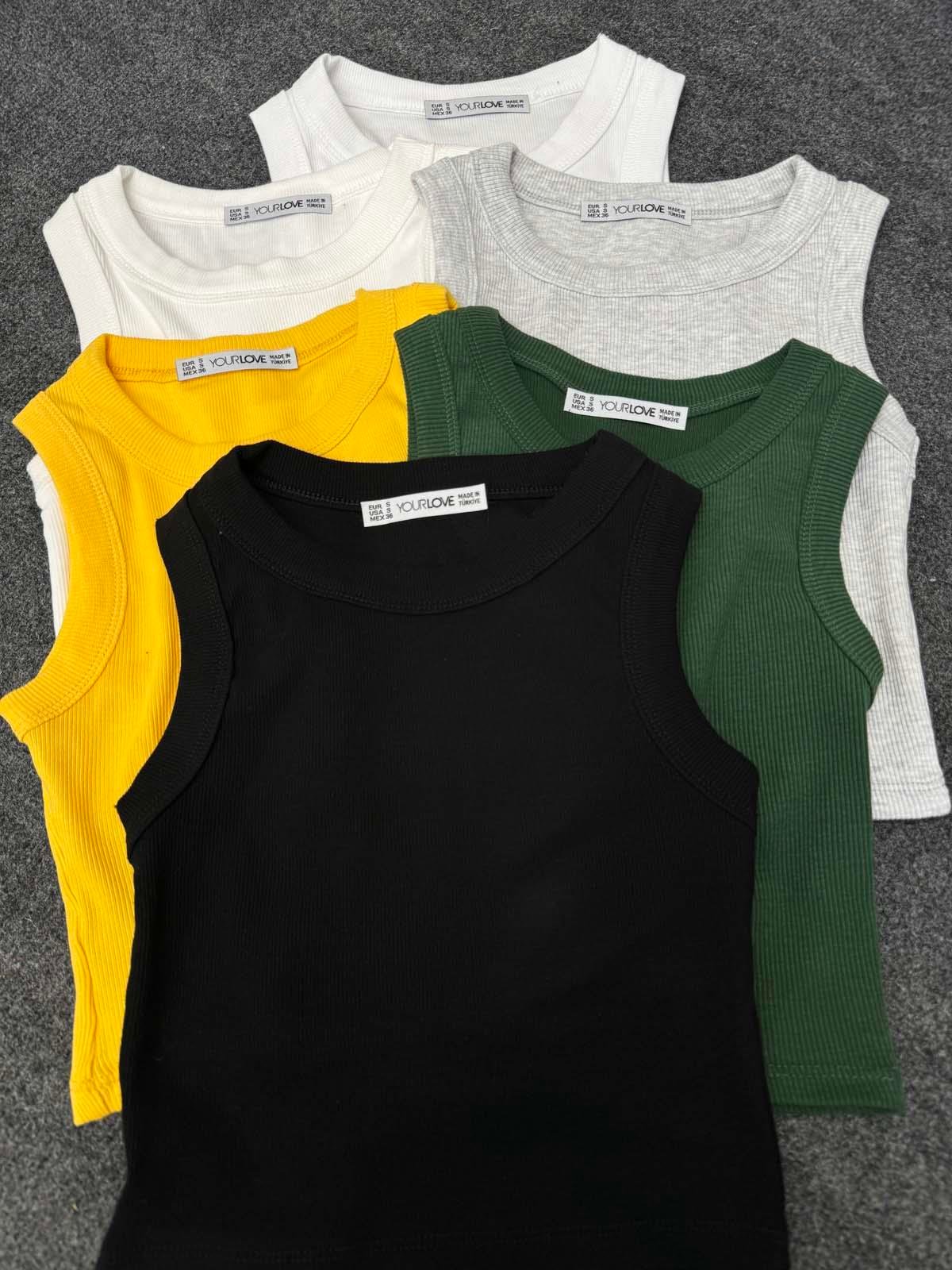 Sugar Halter Yaka Sarı Atlet