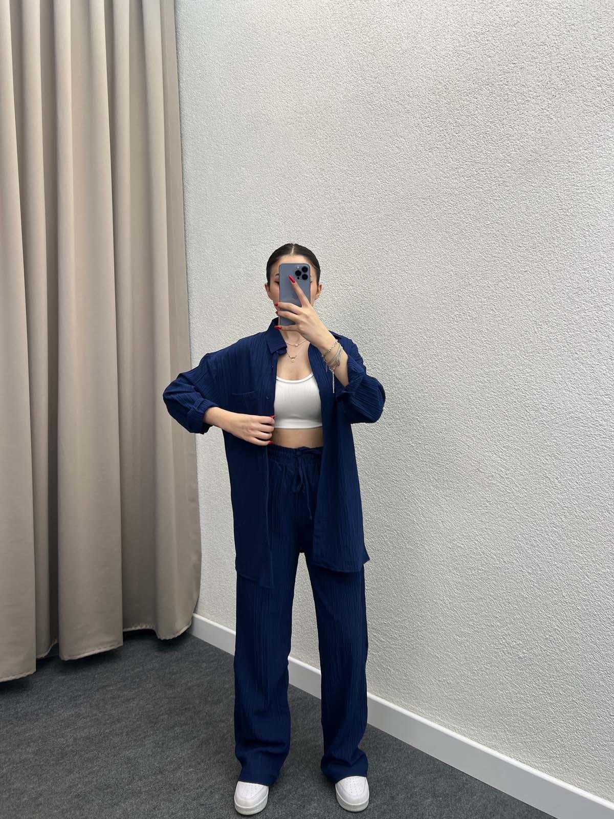 Sulky Keten Gri Gömlekli Takım