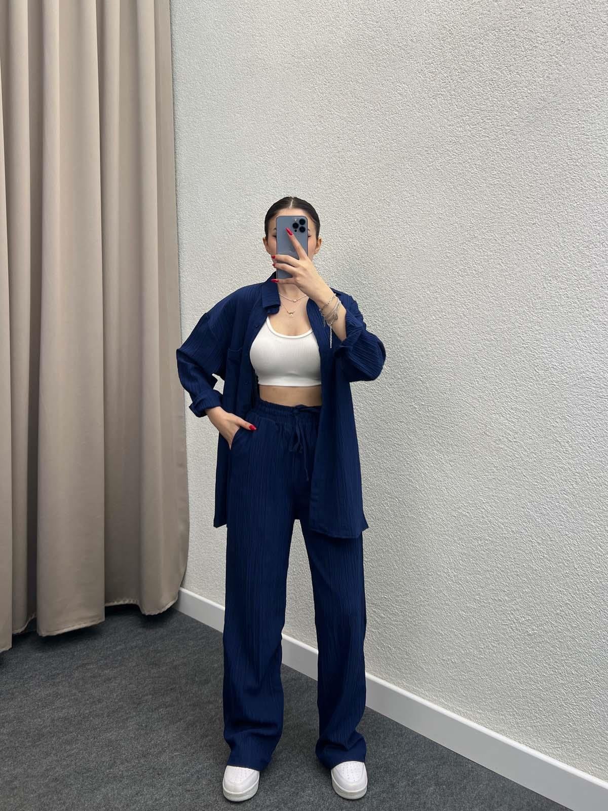 Sulky Keten Gri Gömlekli Takım