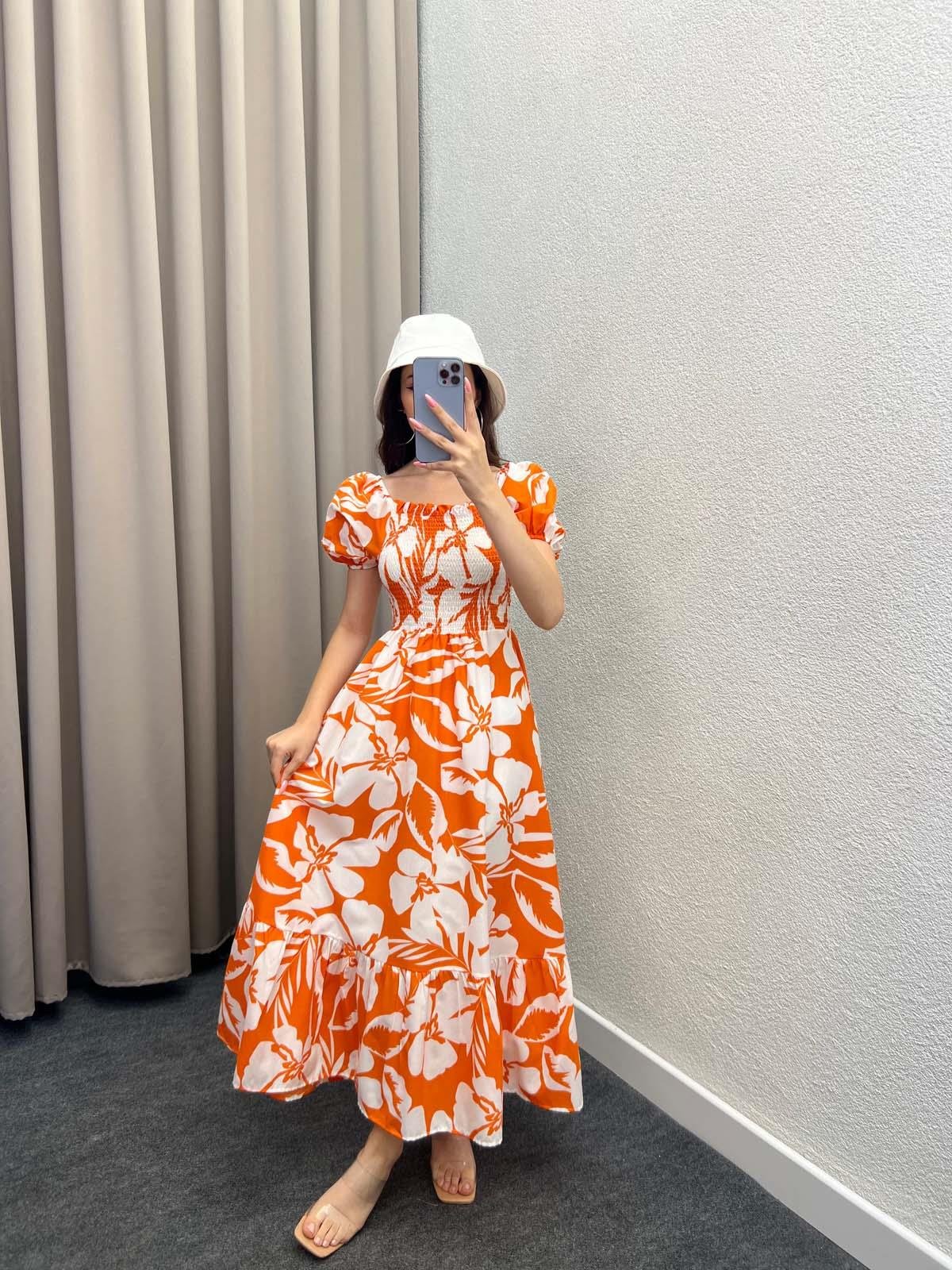 Sunflower Turuncu Poplin Elbise