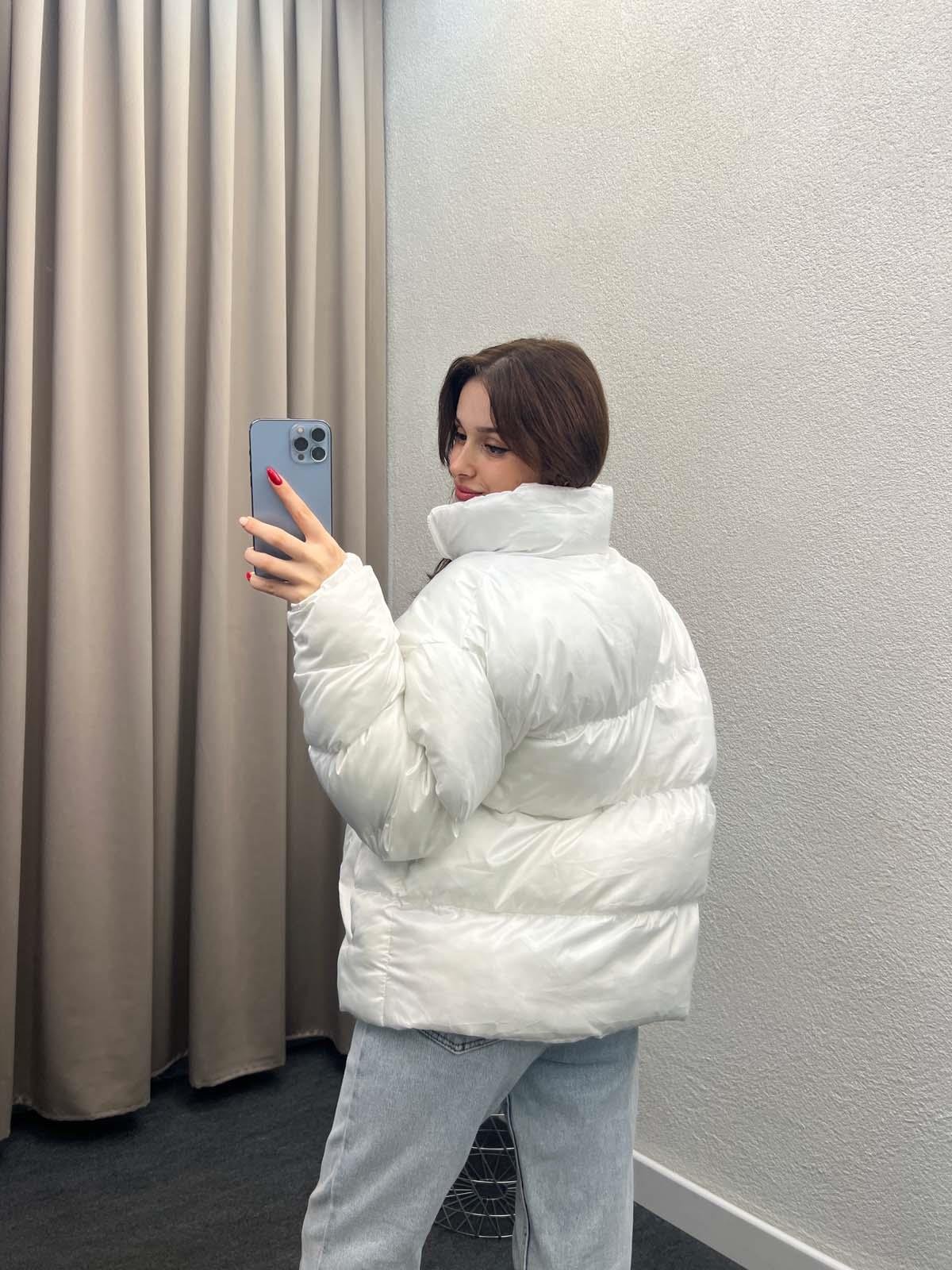 Tnf Beyaz Şişme Mont