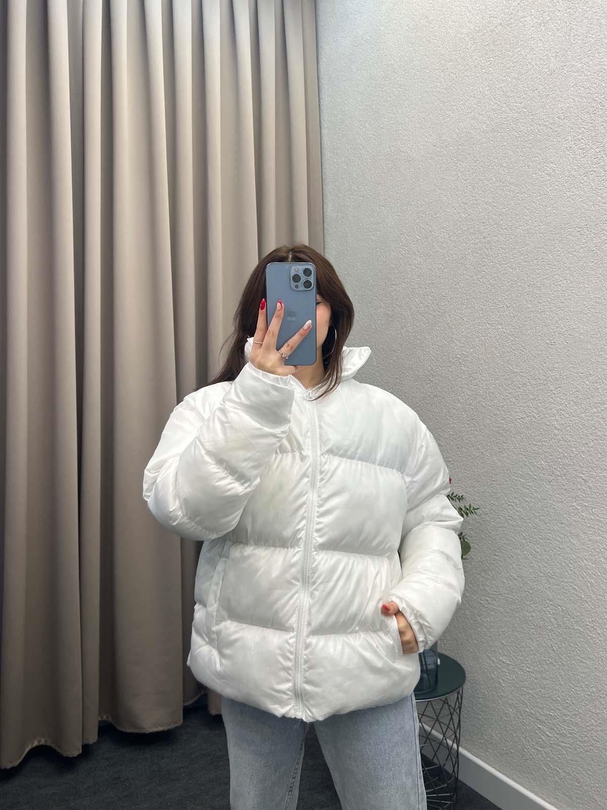 Tnf Beyaz Şişme Mont