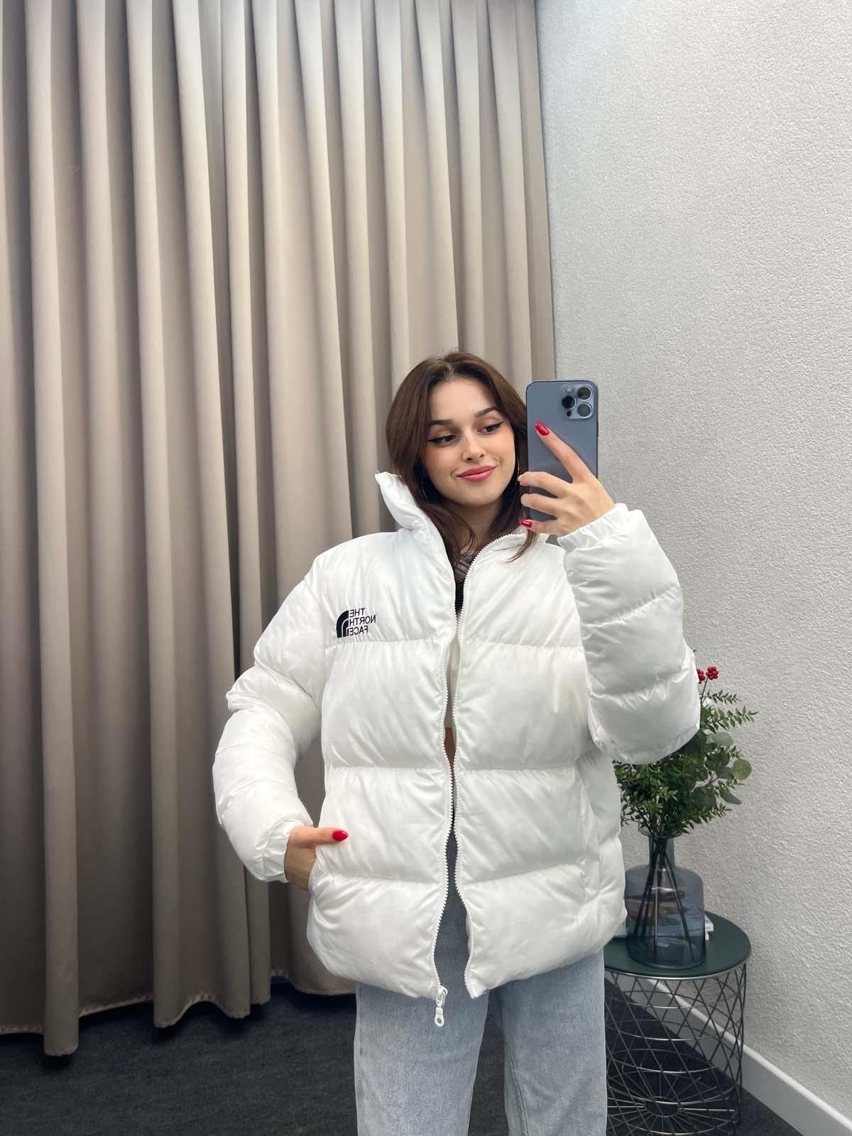 Tnf Beyaz Şişme Mont