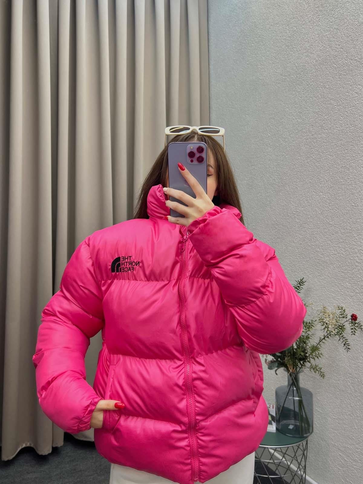 Tnf Pembe Şişme Mont