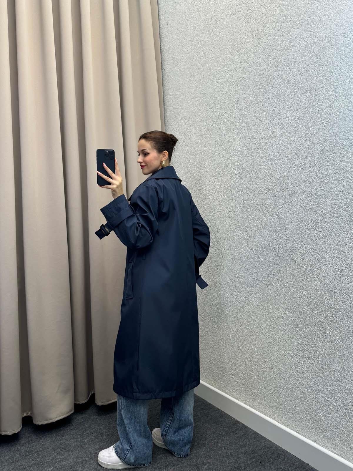 Tokyo Lacivert Trençkot