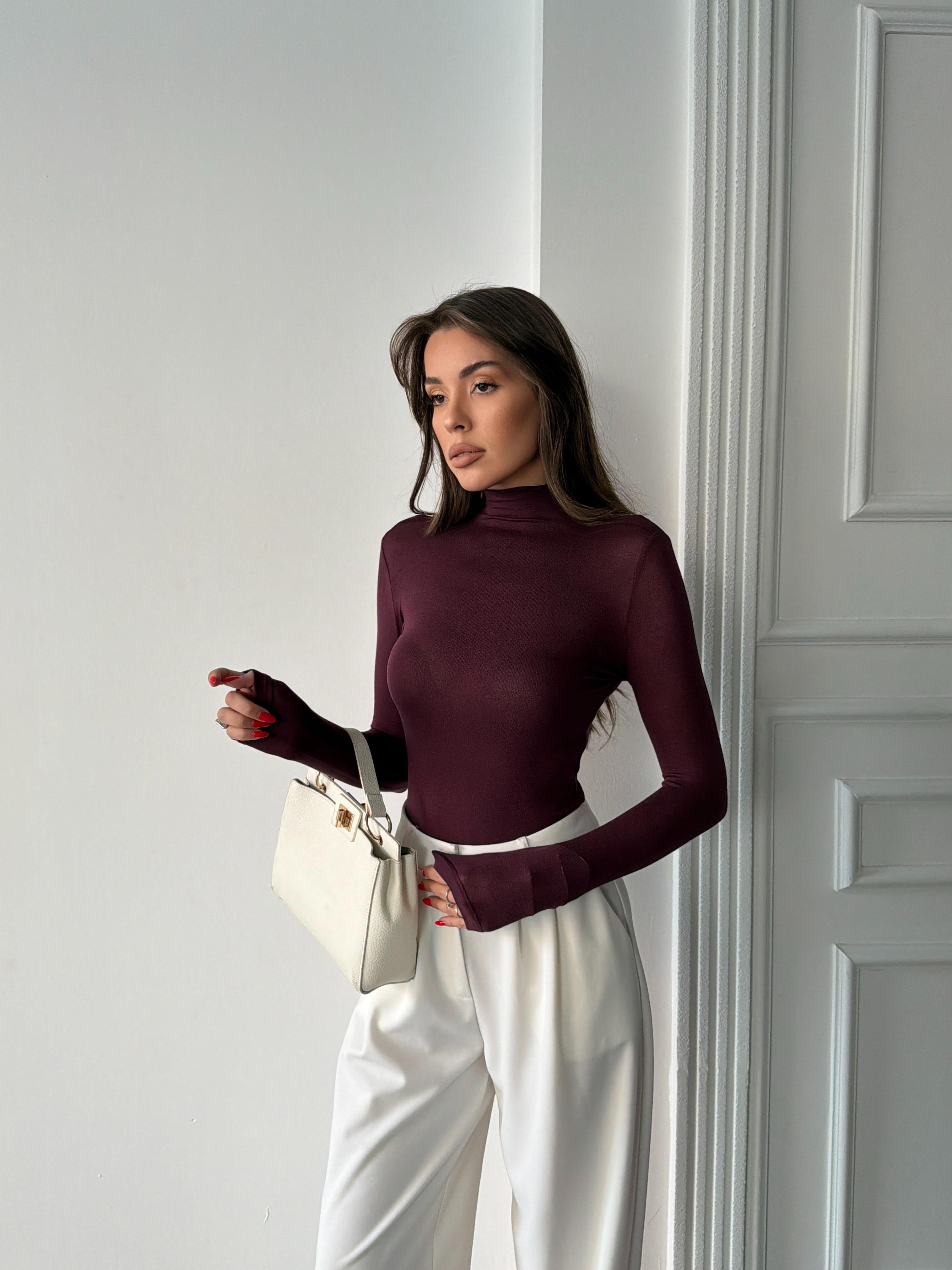 TRANSPARAN BOĞAZLI BADY BORDO