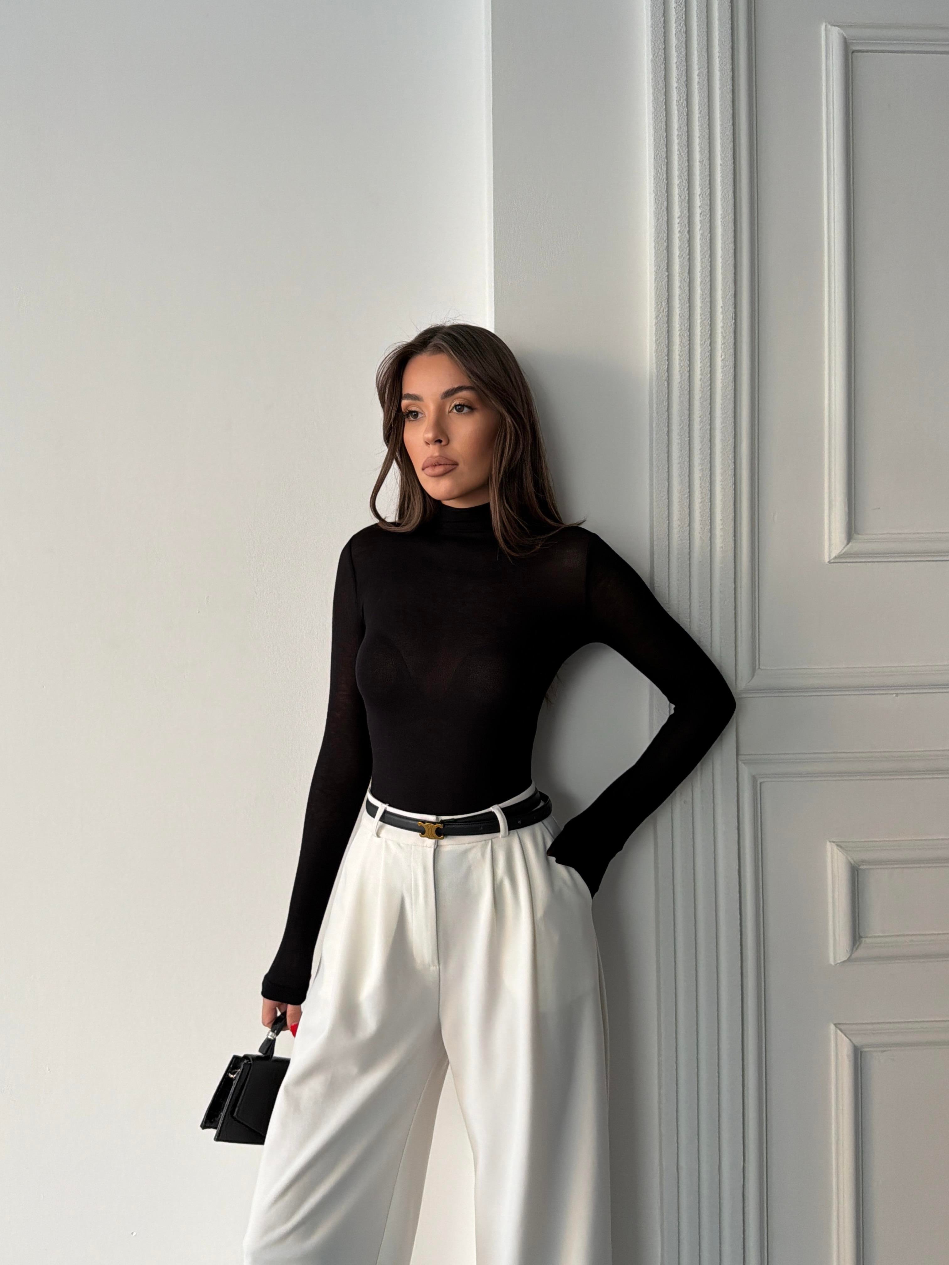 TRANSPARAN BOĞAZLI BADY SİYAH