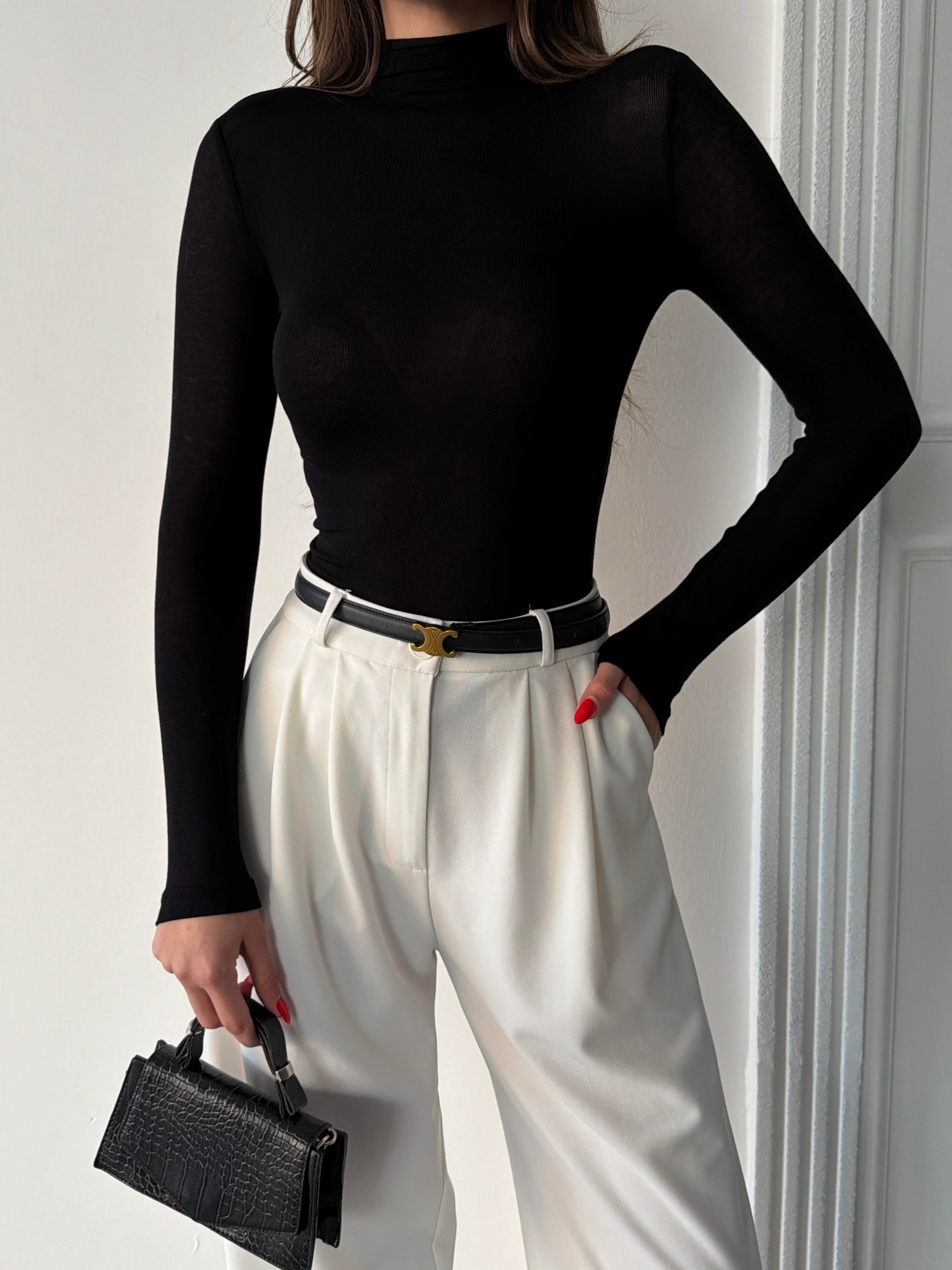 TRANSPARAN BOĞAZLI BADY SİYAH