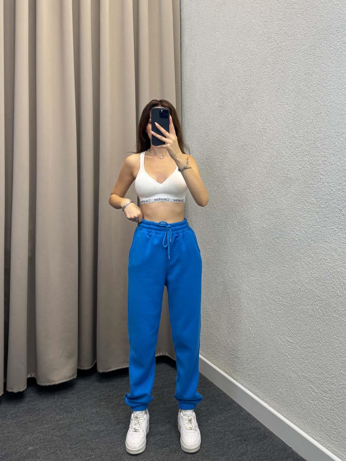 Viana Üç İplik Şardonlu Saks Jogger