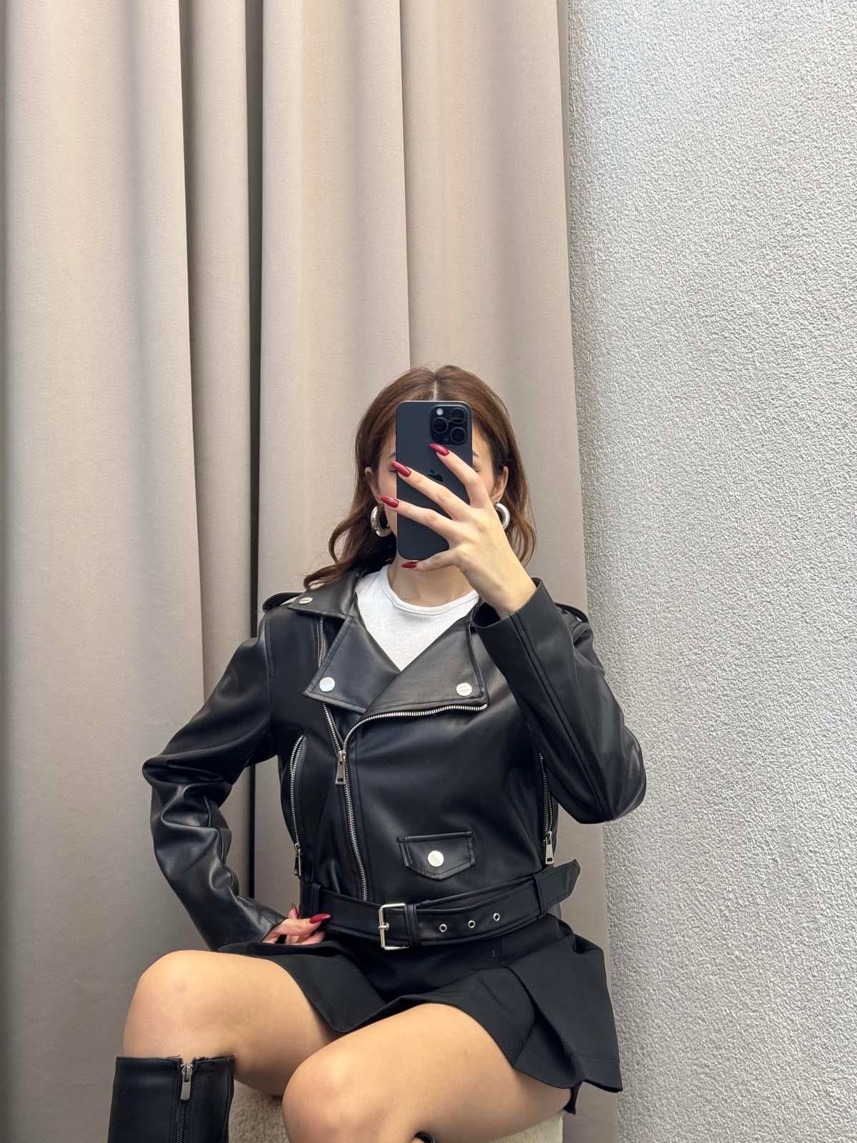 Zra Muadil Siyah Deri Ceket