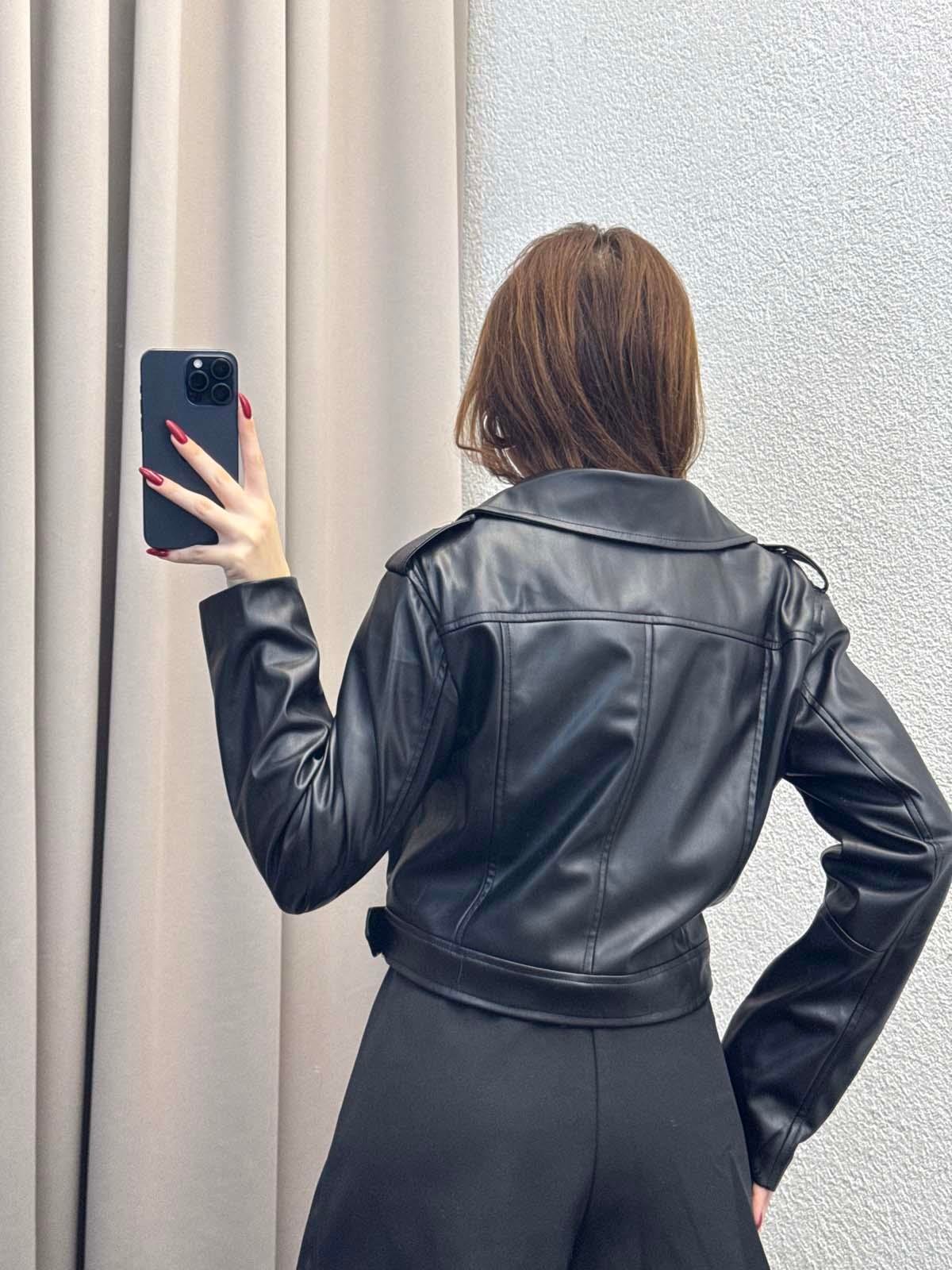 Zra Muadil Siyah Deri Ceket