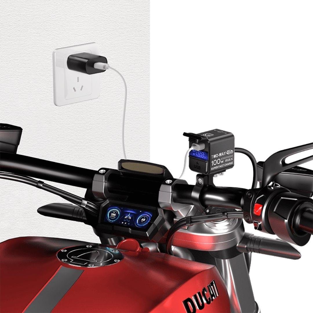 Kewig B13 Motosiklet Akü Şarj Cihazı – USB-C Şarj Cihazı, (Çift Yönlü Şarj Cihazı)