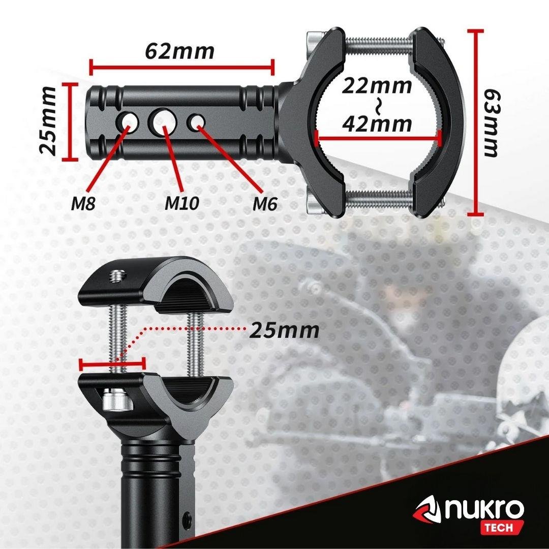 Motosiklet Amortisör Braketi (22-42 mm - Sis Farı Montaj Aparatı)